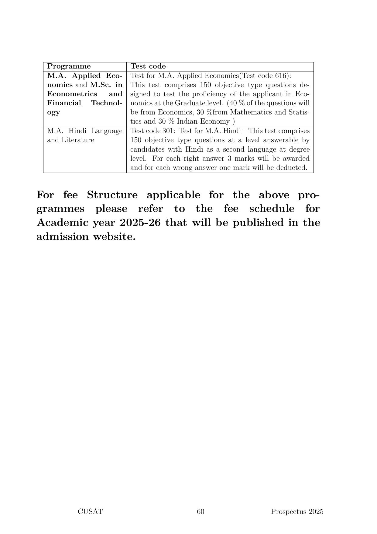 CUSAT CAT 2025 Syllabus - Page 61