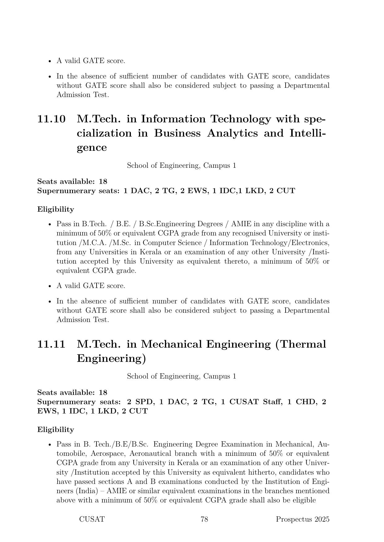 CUSAT CAT 2025 Syllabus - Page 79