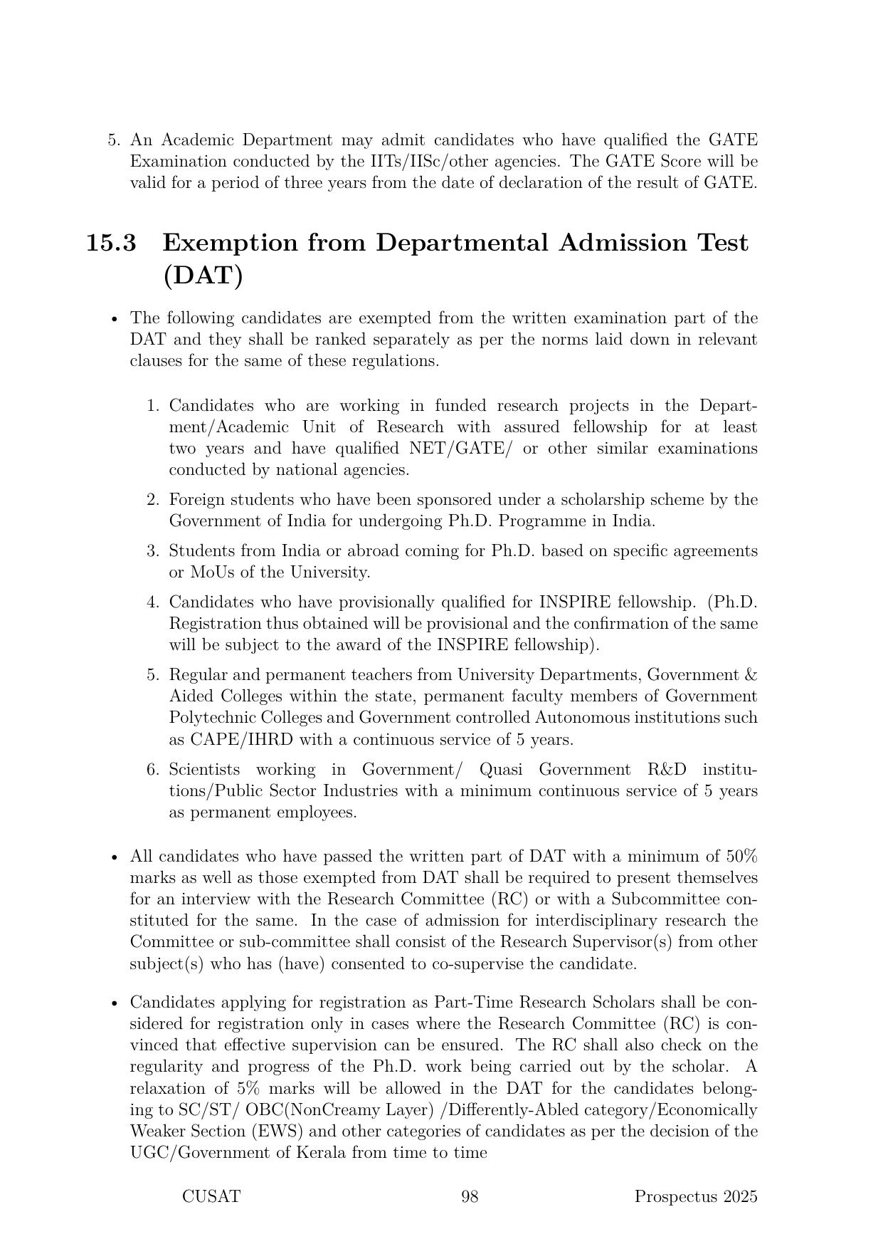 CUSAT CAT 2025 Syllabus - Page 99