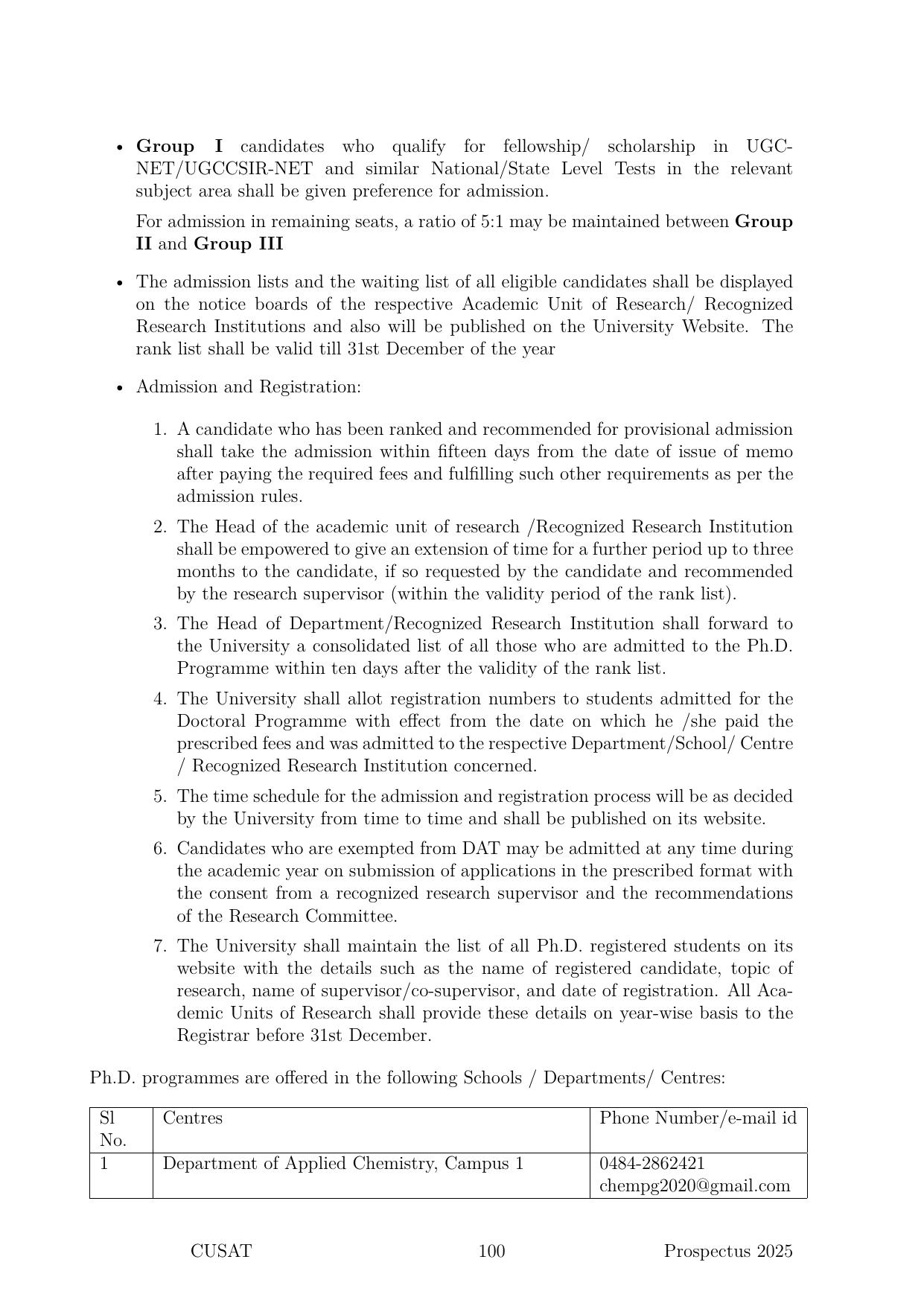 CUSAT CAT 2025 Syllabus - Page 101