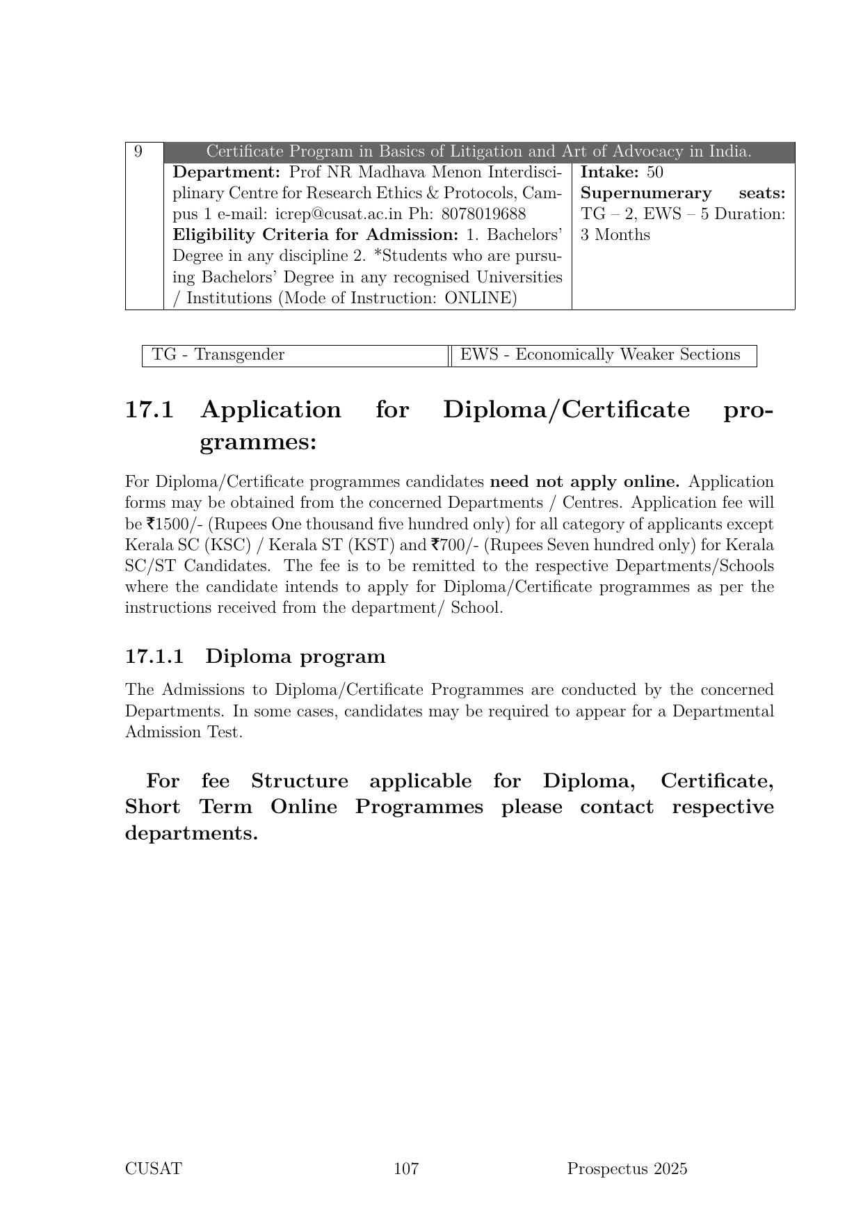 CUSAT CAT 2025 Syllabus - Page 108