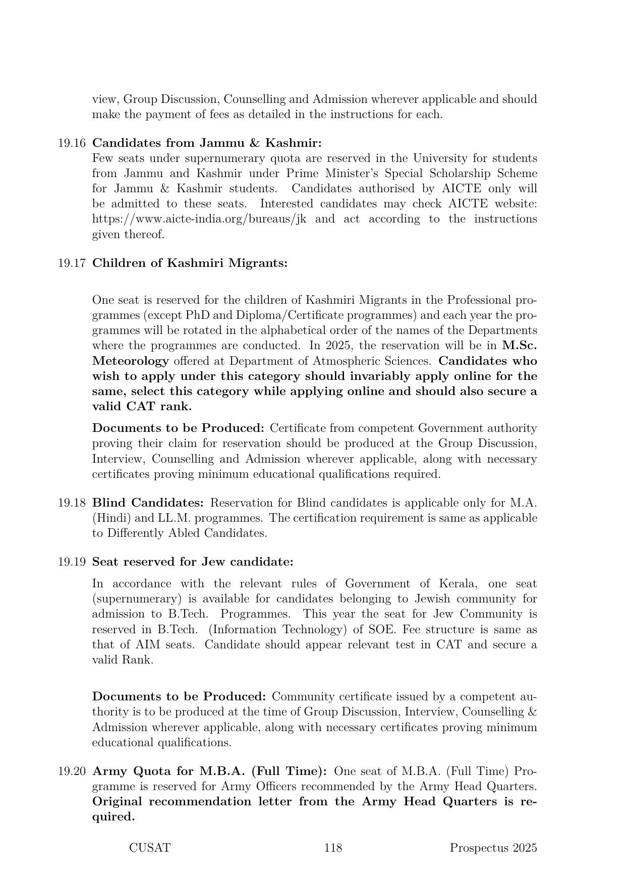 CUSAT CAT 2025 Syllabus - Page 119