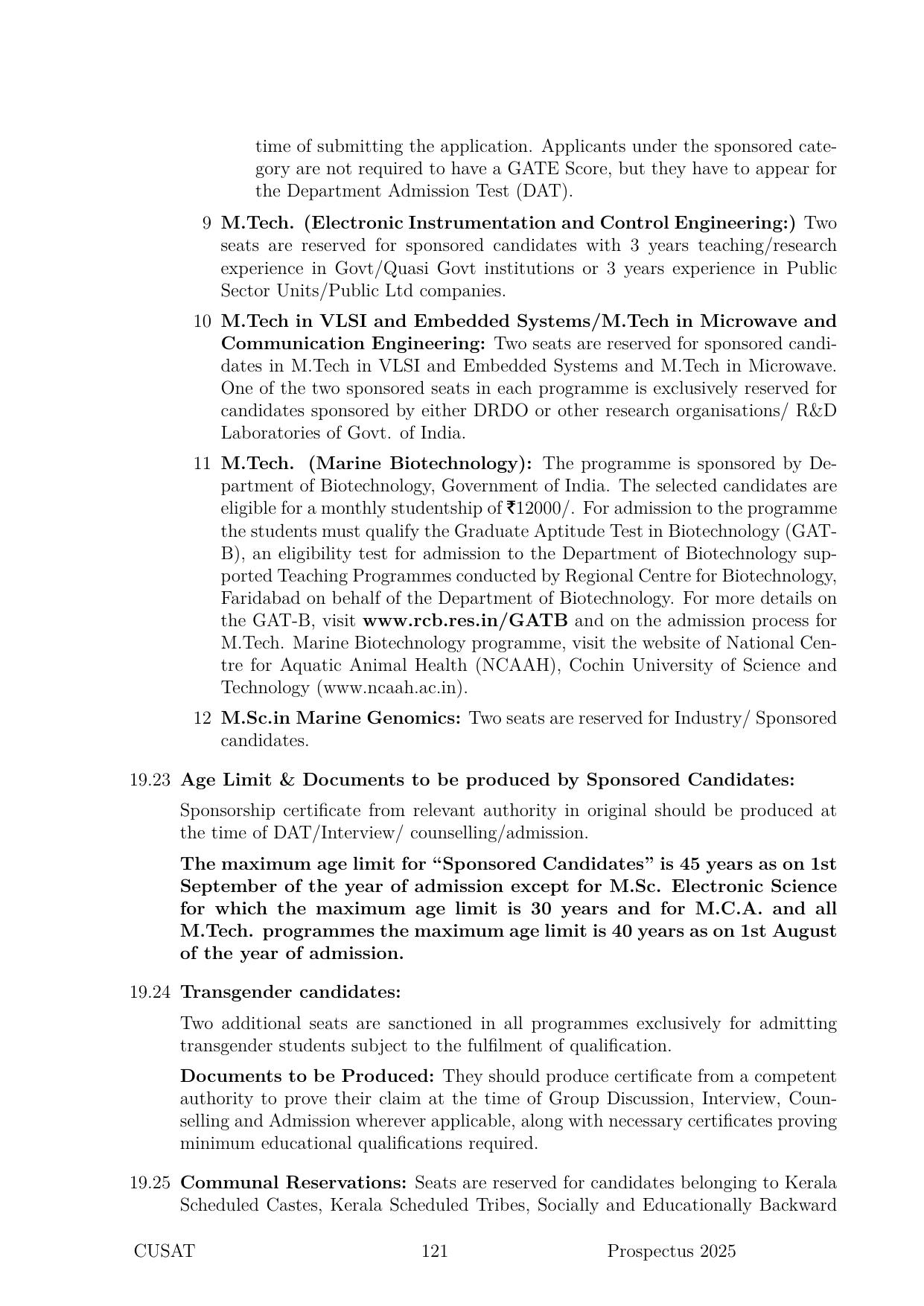 CUSAT CAT 2025 Syllabus - Page 122