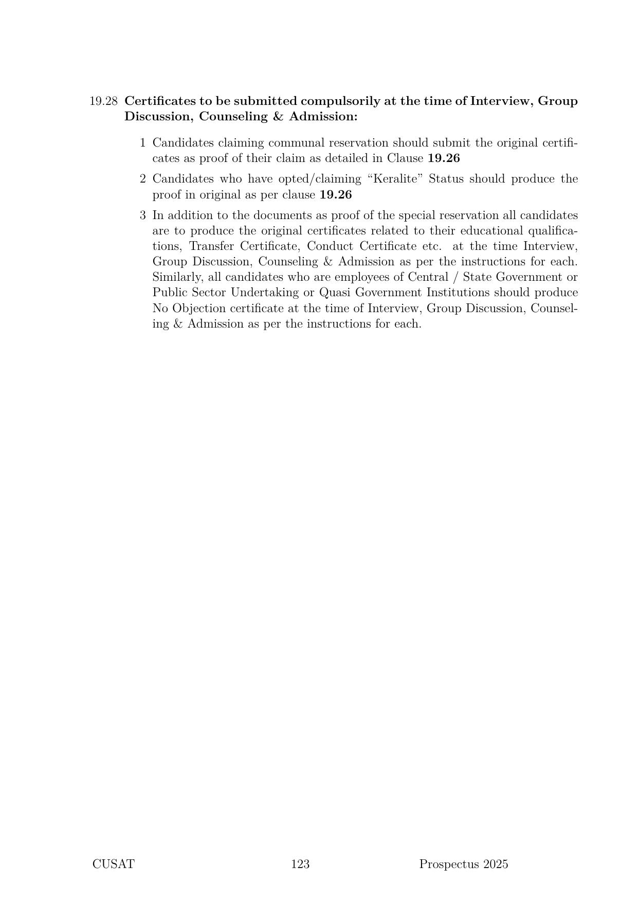 CUSAT CAT 2025 Syllabus - Page 124