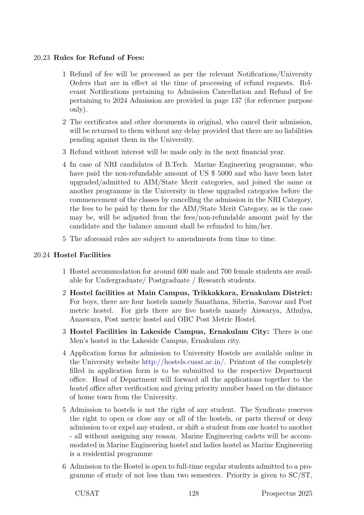 CUSAT CAT 2025 Syllabus - Page 129