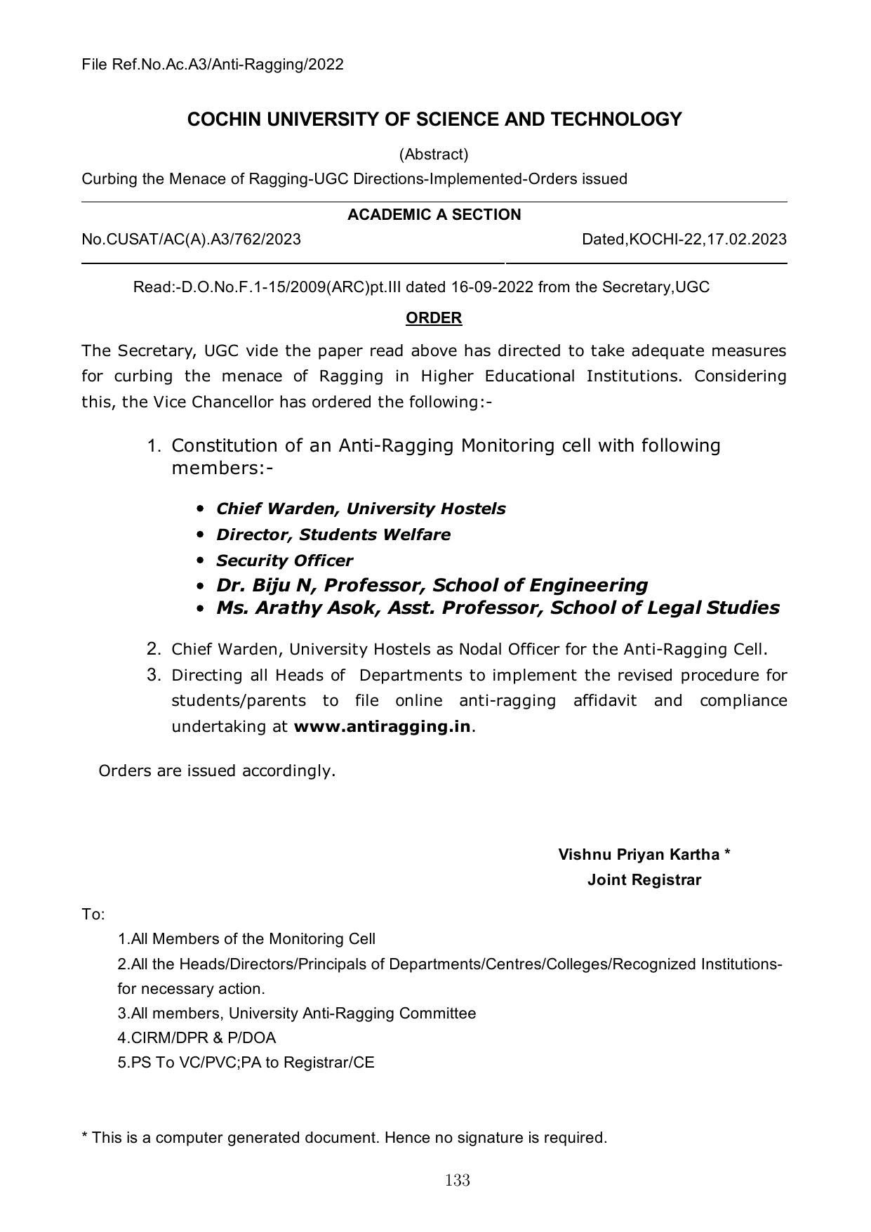 CUSAT CAT 2025 Syllabus - Page 134