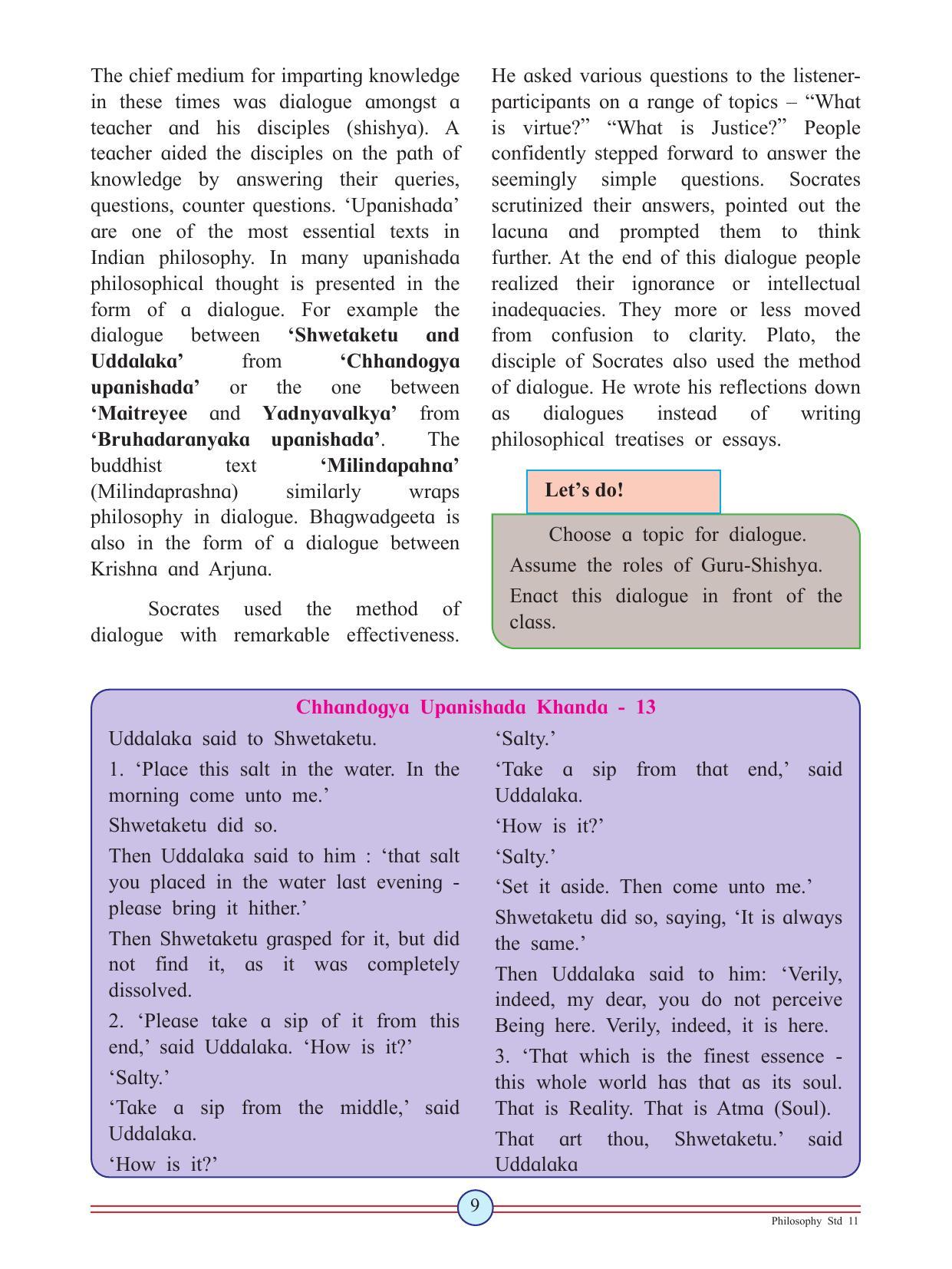 Maharashtra Board Class 11 Philosophy Textbook - Page 19
