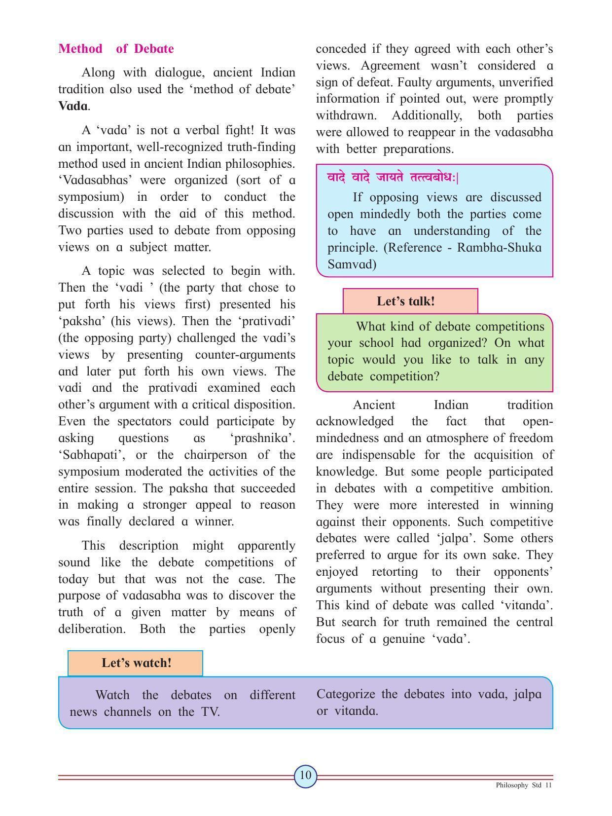 Maharashtra Board Class 11 Philosophy Textbook - Page 20