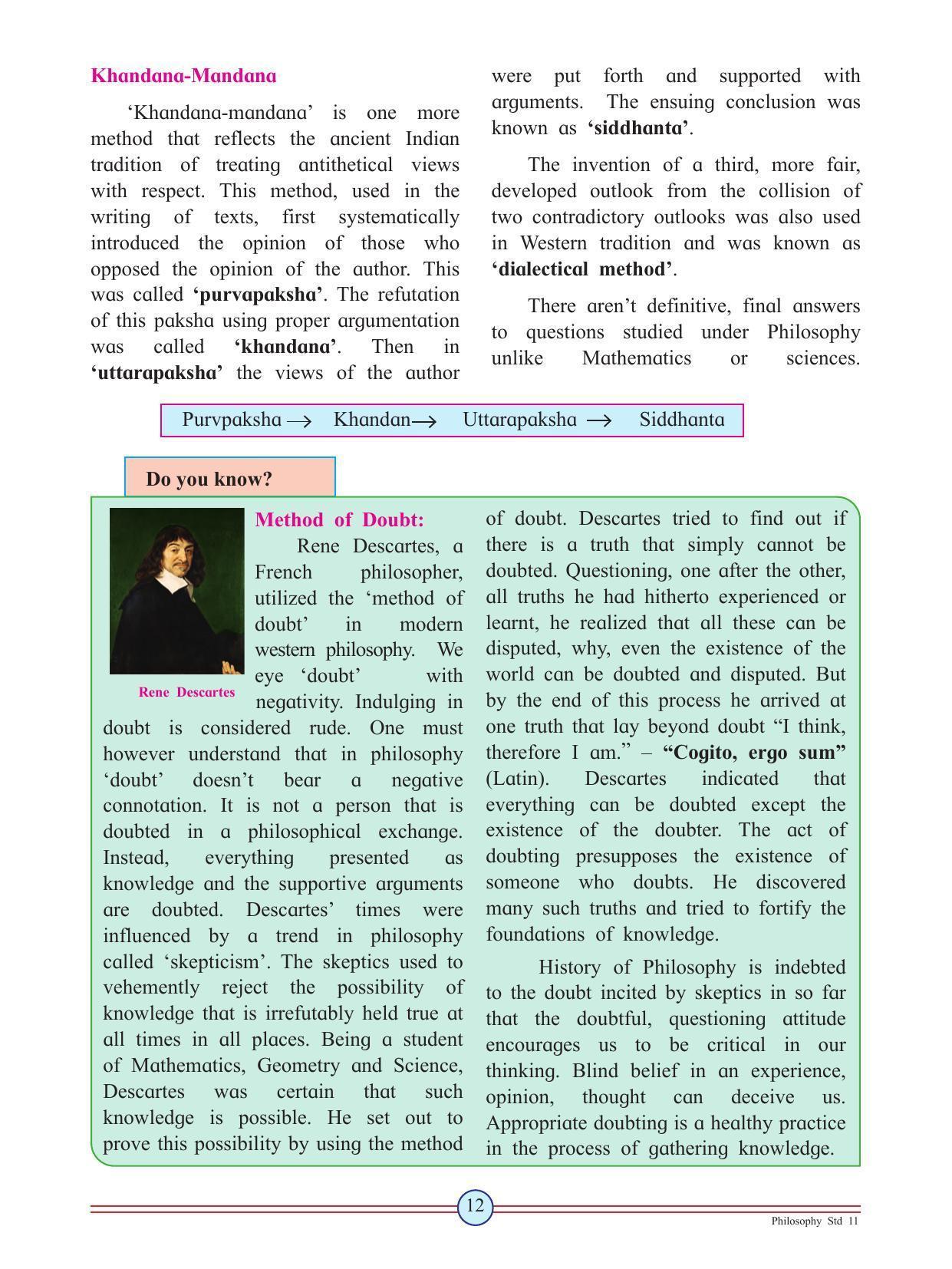 Maharashtra Board Class 11 Philosophy Textbook - Page 22
