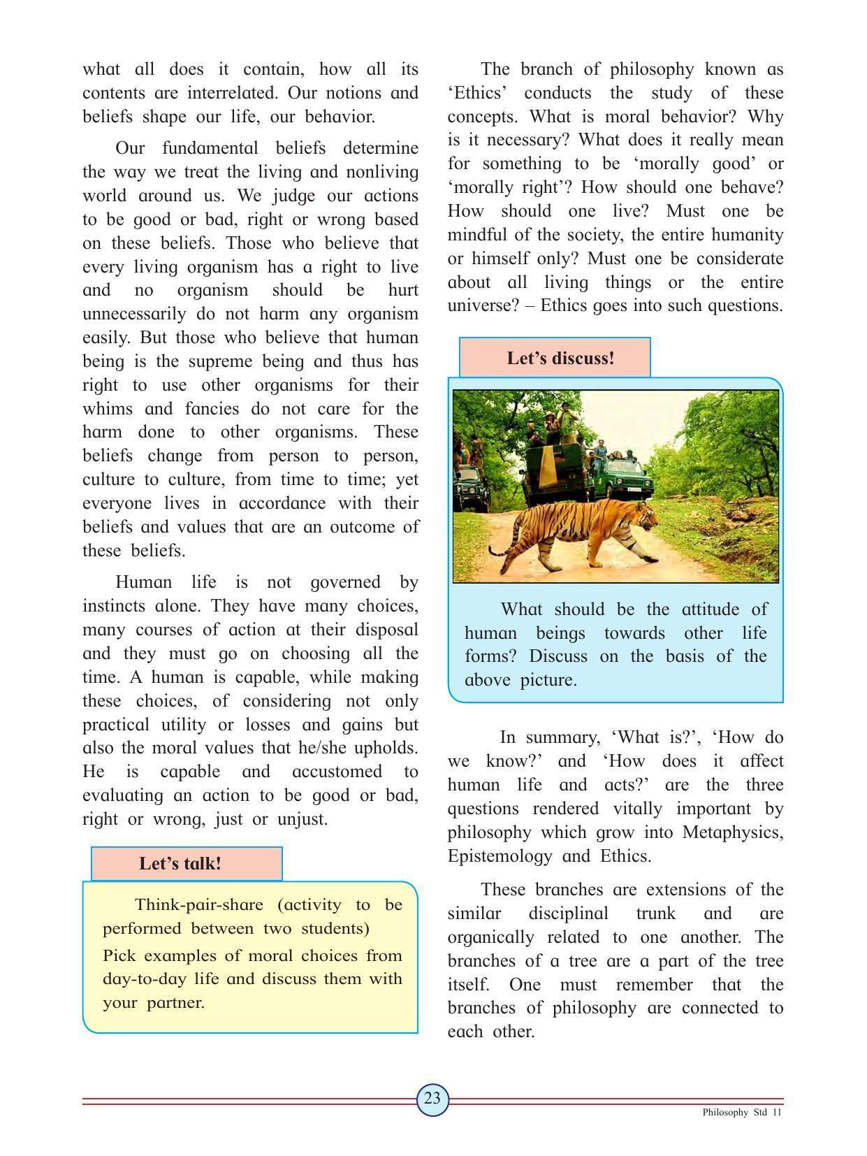 Maharashtra Board Class 11 Philosophy Textbook - Page 33