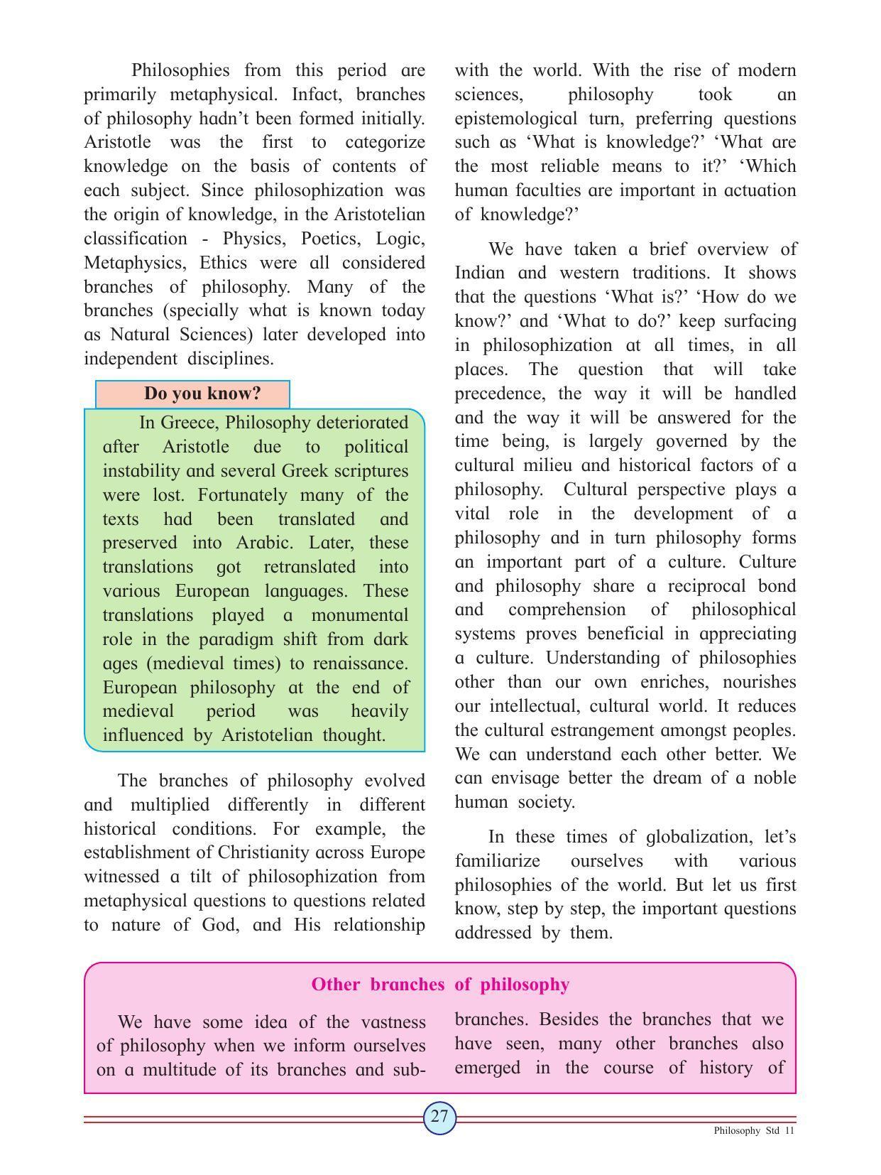 Maharashtra Board Class 11 Philosophy Textbook - Page 37