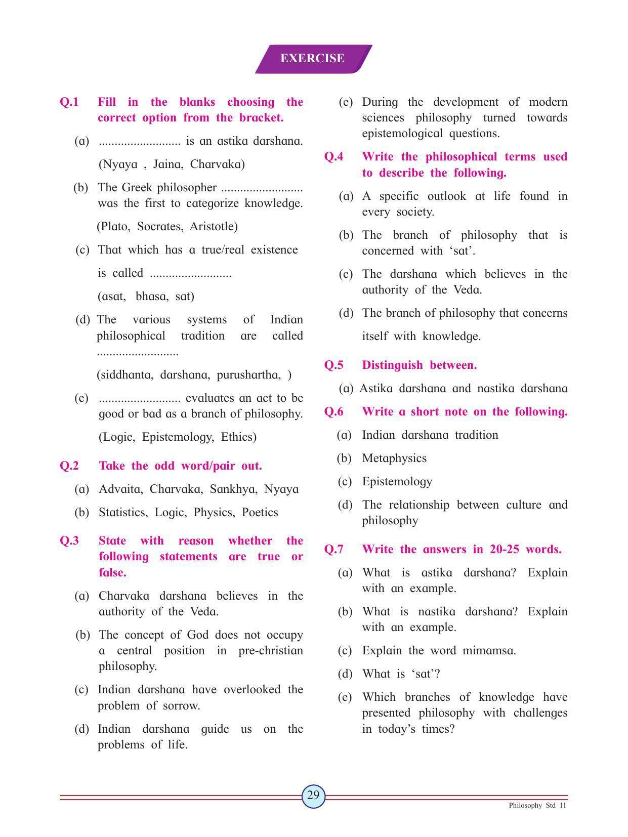 Maharashtra Board Class 11 Philosophy Textbook - Page 39
