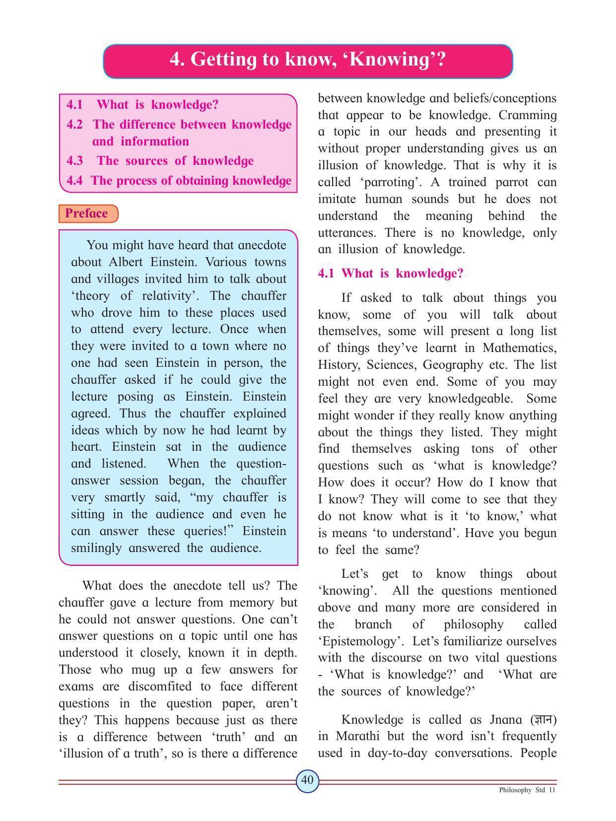Maharashtra Board Class 11 Philosophy Textbook - Page 50