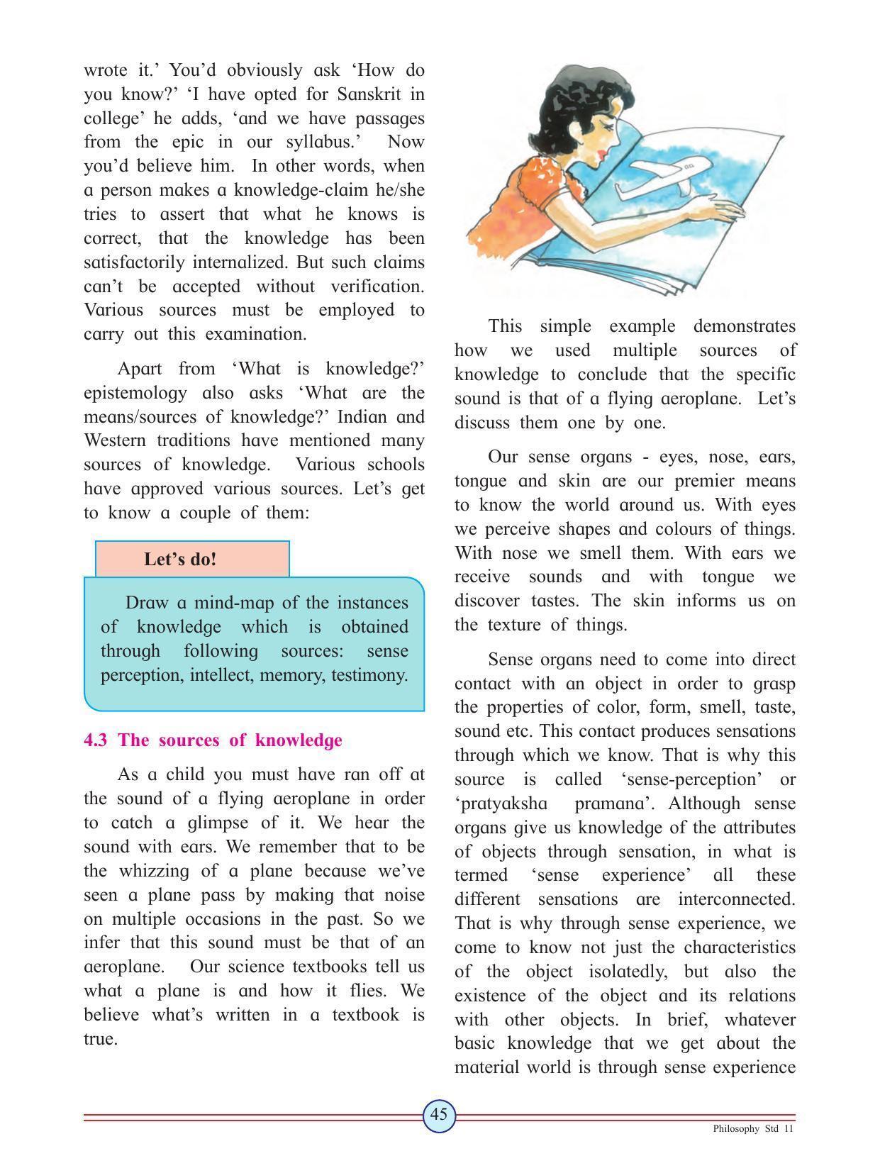 Maharashtra Board Class 11 Philosophy Textbook - Page 55