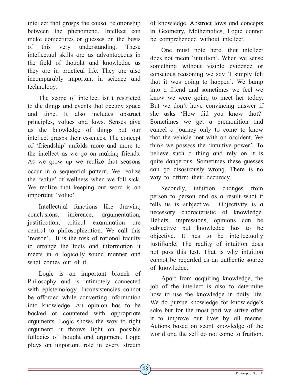 Maharashtra Board Class 11 Philosophy Textbook - Page 58