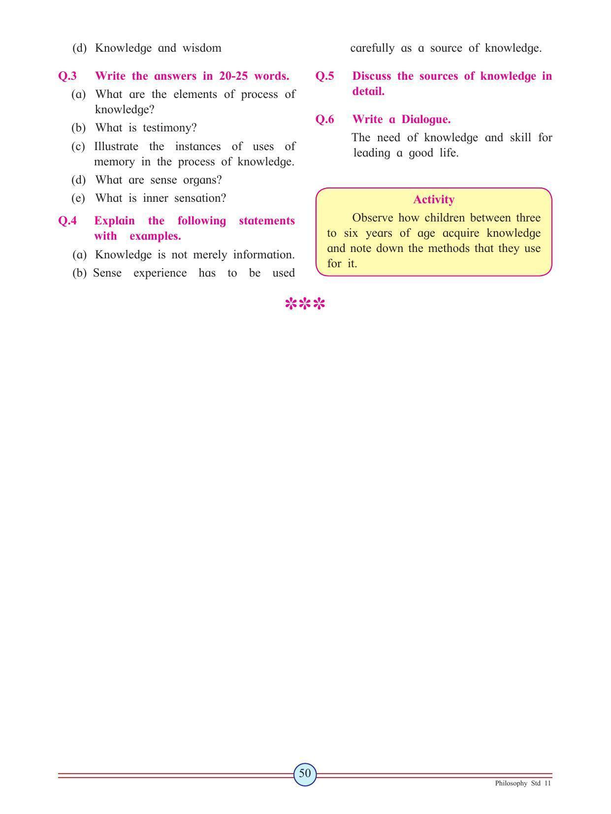 Maharashtra Board Class 11 Philosophy Textbook - Page 60