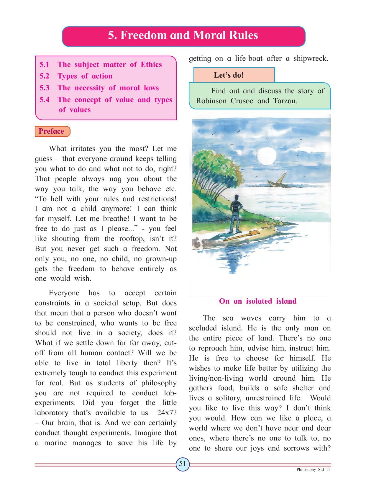 Maharashtra Board Class 11 Philosophy Textbook - Page 61
