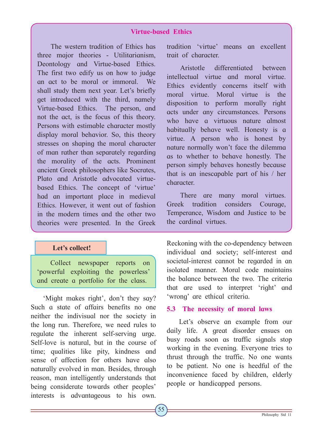 Maharashtra Board Class 11 Philosophy Textbook - Page 65