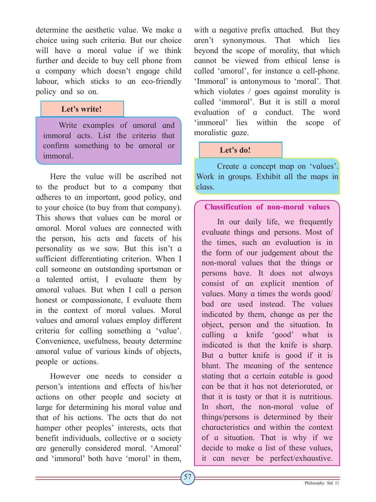 Maharashtra Board Class 11 Philosophy Textbook - Page 67