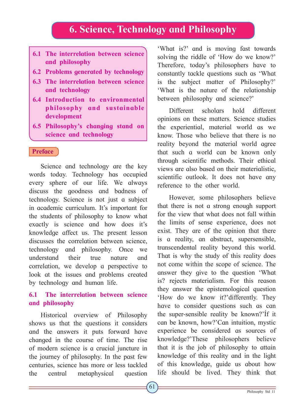 Maharashtra Board Class 11 Philosophy Textbook - Page 71