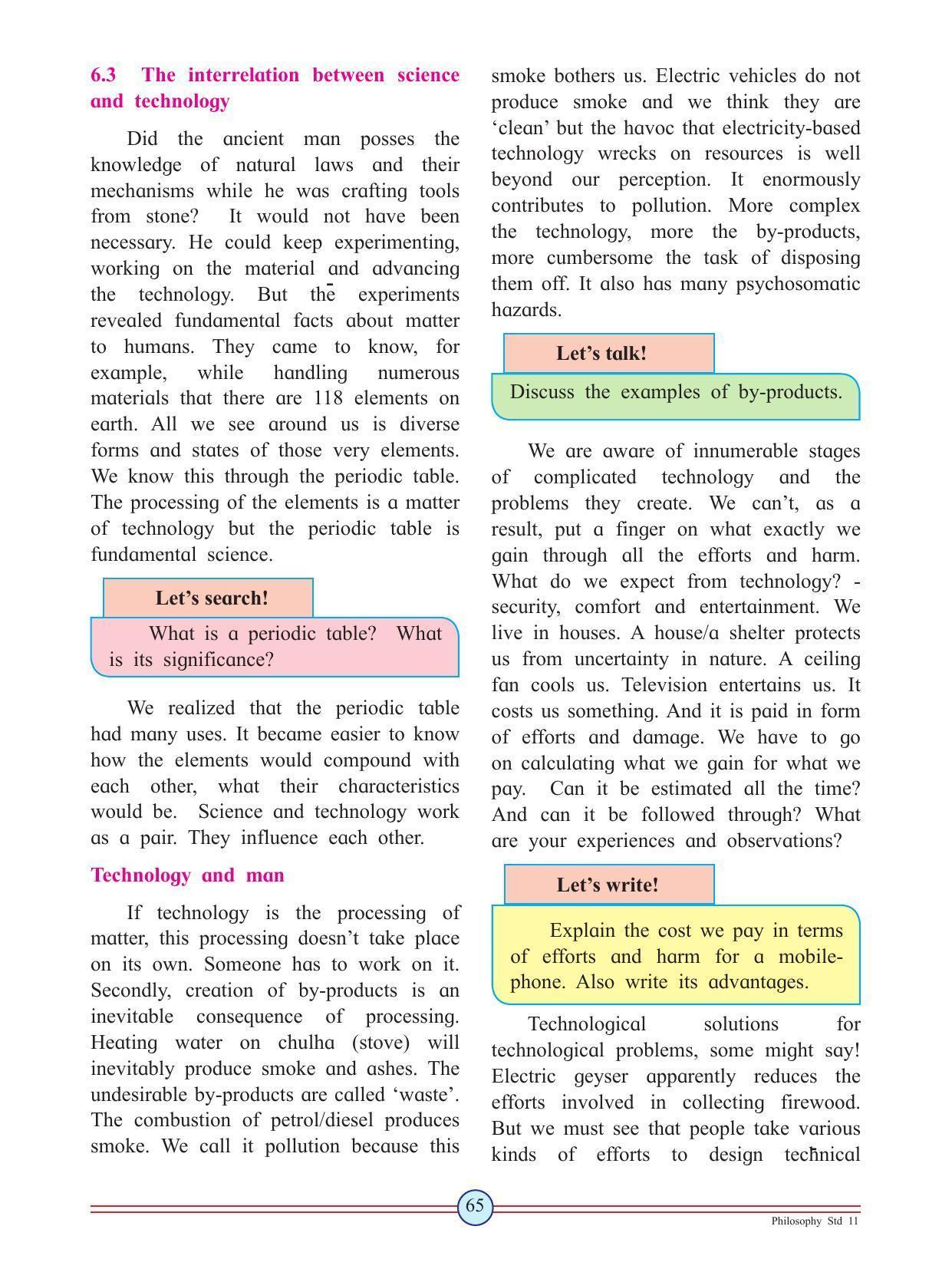 Maharashtra Board Class 11 Philosophy Textbook - Page 75