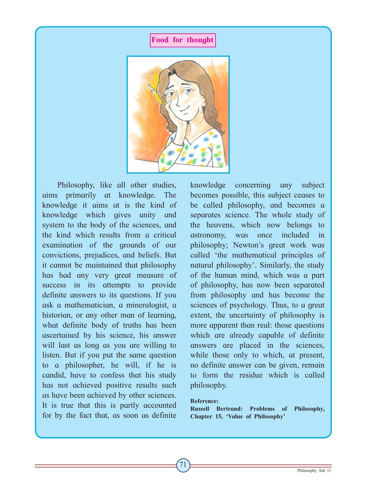 Maharashtra Board Class 11 Philosophy Textbook - Page 81