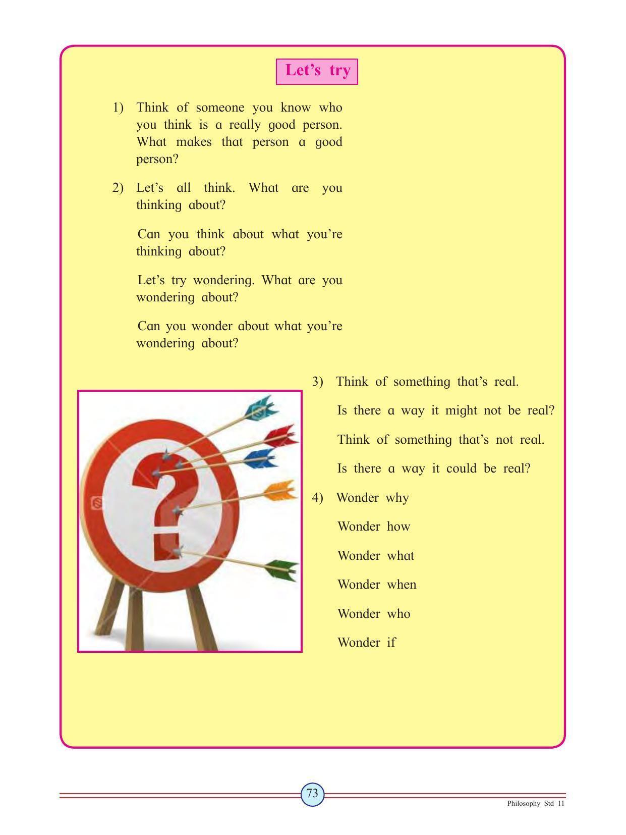 Maharashtra Board Class 11 Philosophy Textbook - Page 83