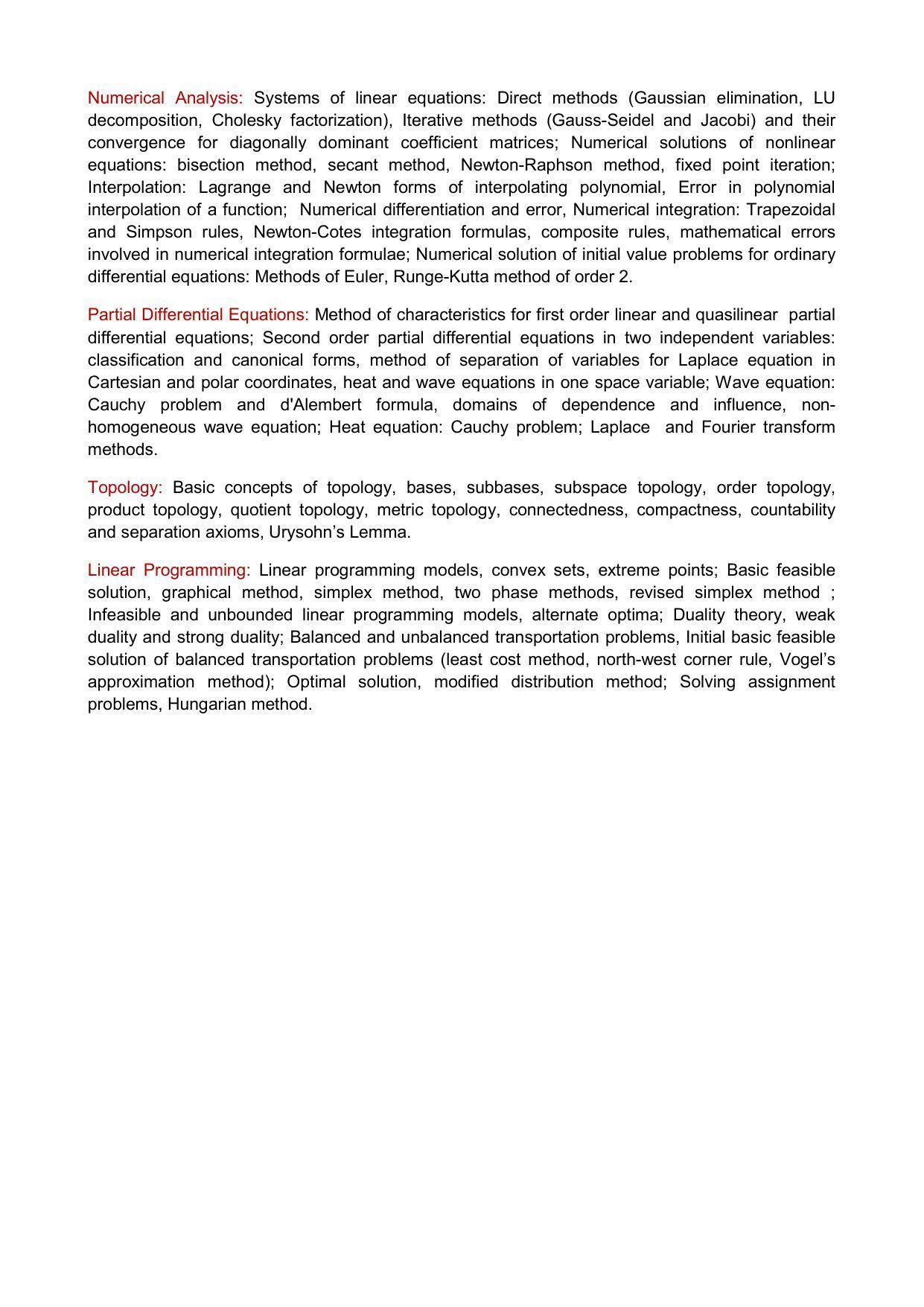 GATE Mathematics Syllabus - Page 2