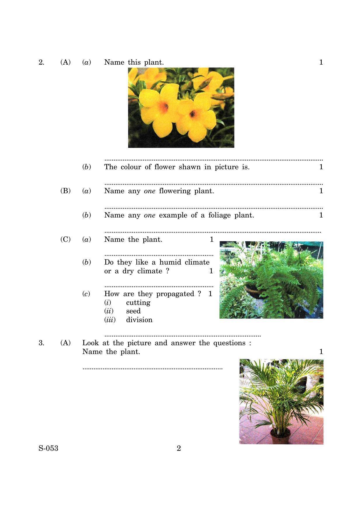 Goa Board Class 10 Basic Floriculture E March (2019 1) Question Paper - Page 2
