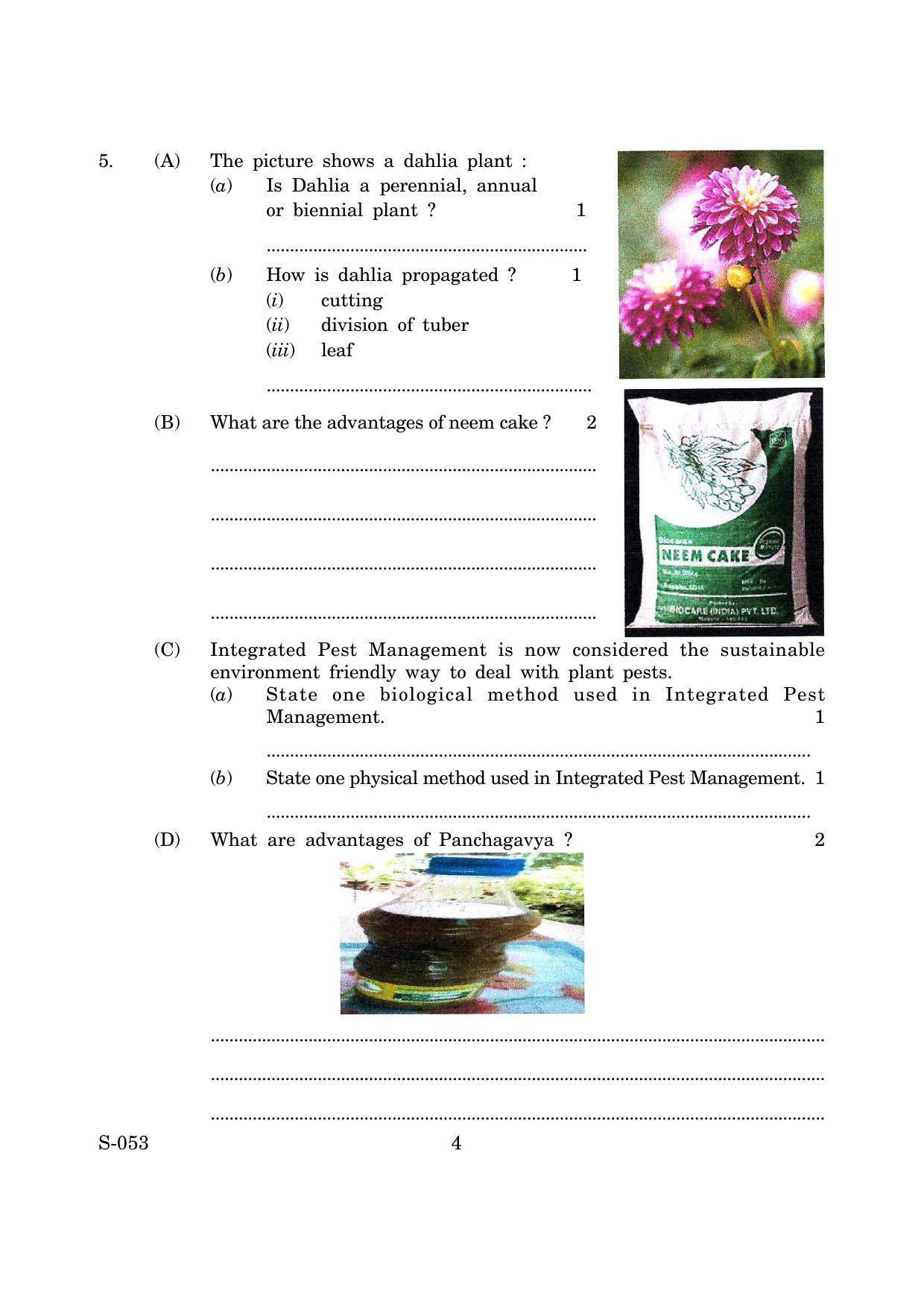 Goa Board Class 10 Basic Floriculture E March  (2019 1) Question Paper - Page 4