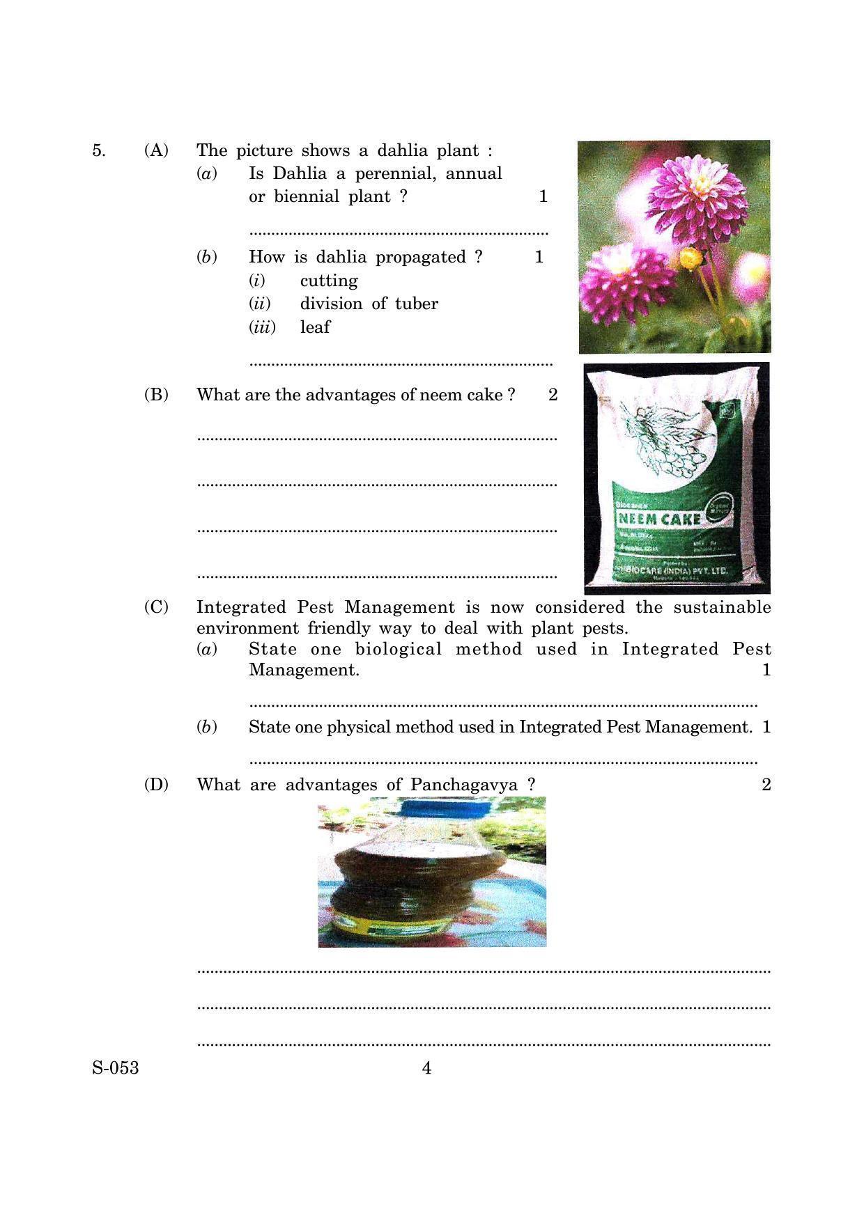 Goa Board Class 10 Basic Floriculture E March (2019 1) Question Paper - Page 4