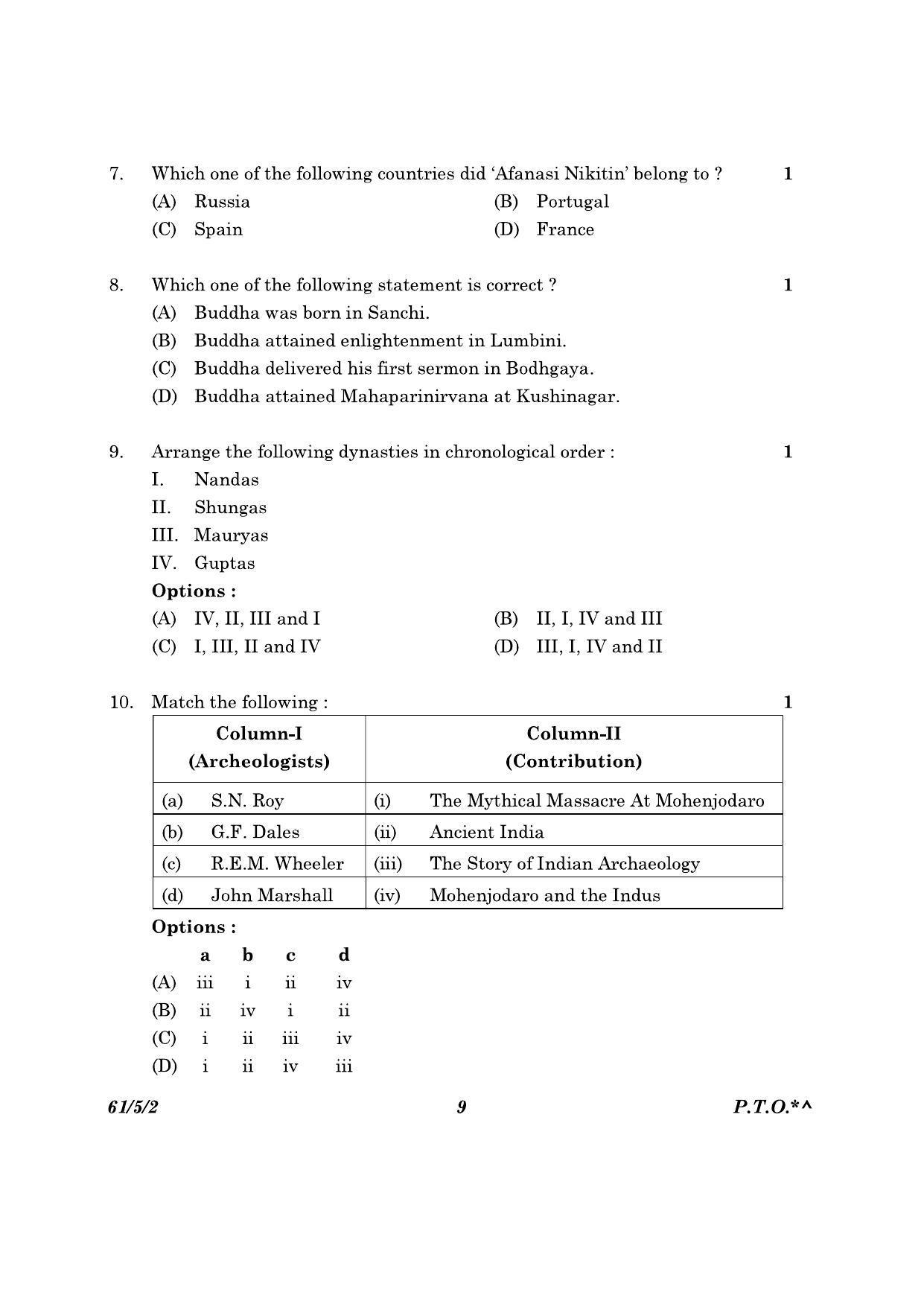 CBSE Class 12 61-5-2 History 2023 Question Paper - Page 9