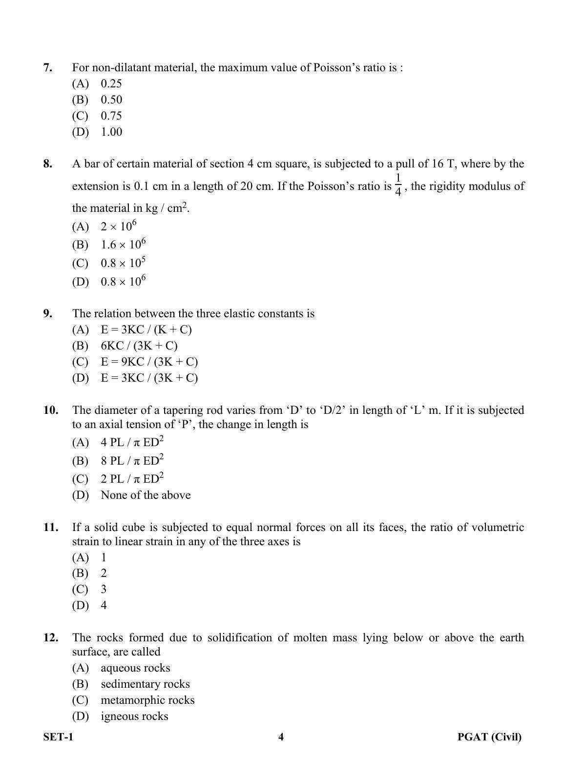 OJEE PGAT 2013 Civil Set 1 Question Paper - Page 3