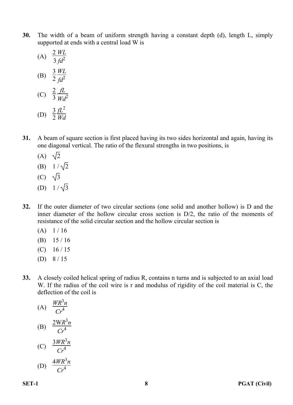 OJEE PGAT 2013 Civil Set 1 Question Paper - Page 7