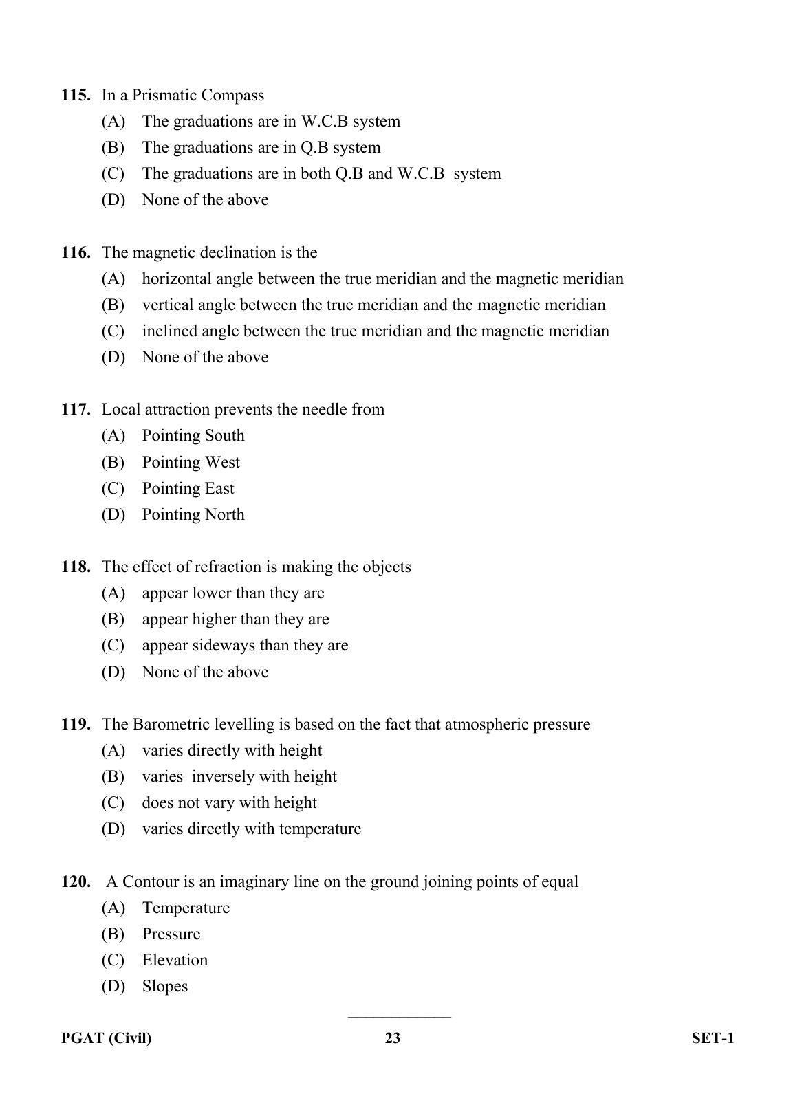 OJEE PGAT 2013 Civil Set 1 Question Paper - Page 22