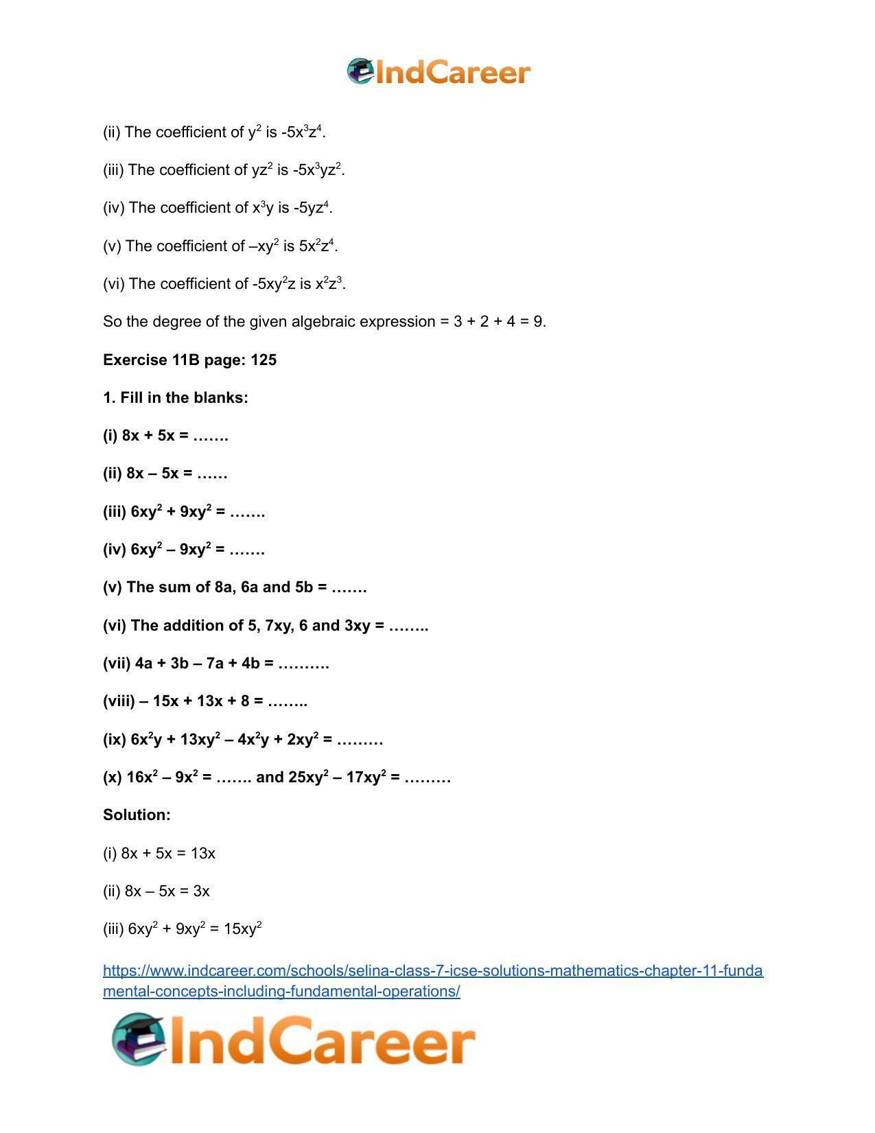 Selina Class 7 ICSE Solutions Mathematics : Chapter 11- Fundamental Concepts (Including Fundamental Operations) - Page 8