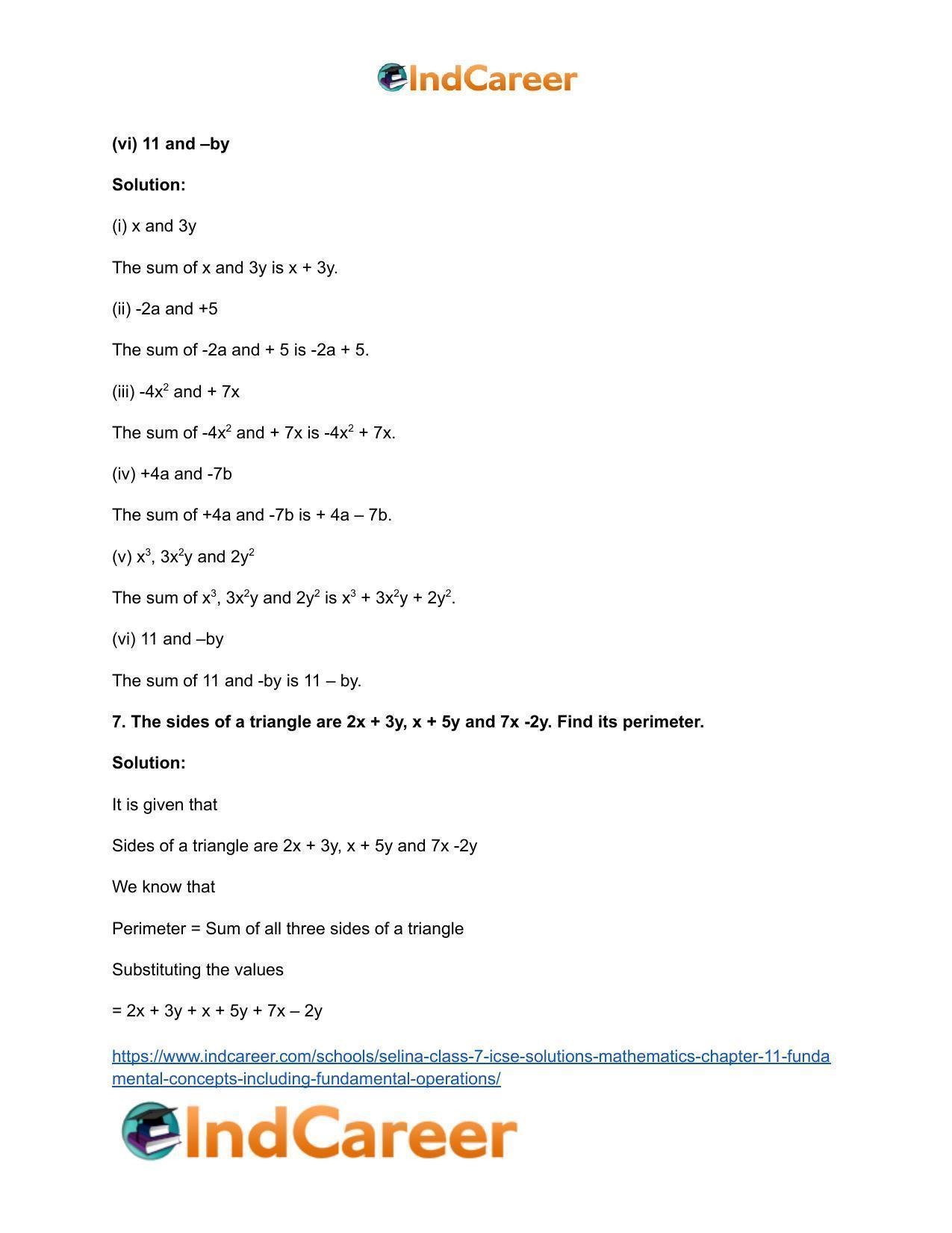 Selina Class 7 ICSE Solutions Mathematics : Chapter 11- Fundamental Concepts (Including Fundamental Operations) - Page 58