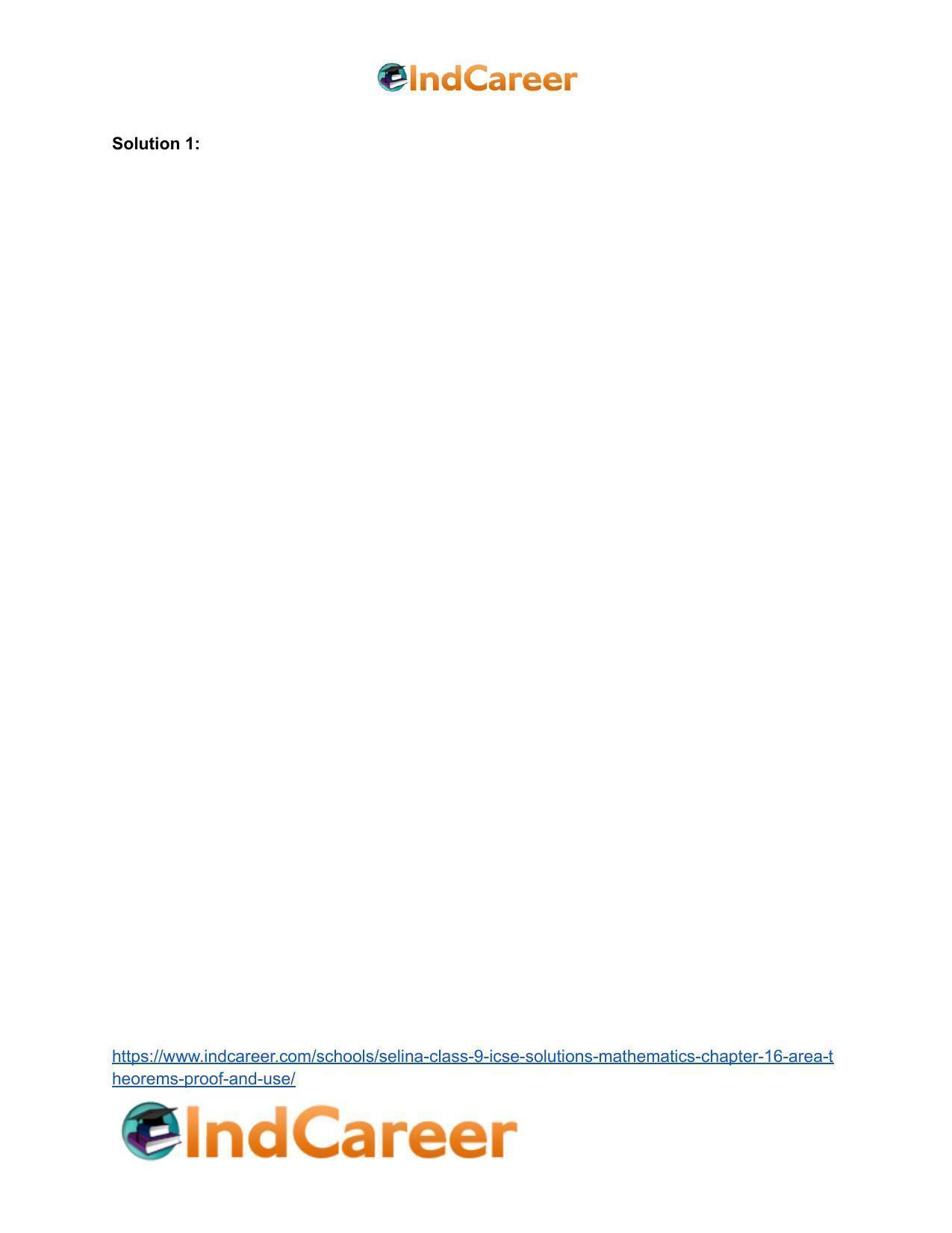 Selina Class 9 ICSE Solutions Mathematics : Chapter 16- Area Theorems [Proof and Use] - Page 18