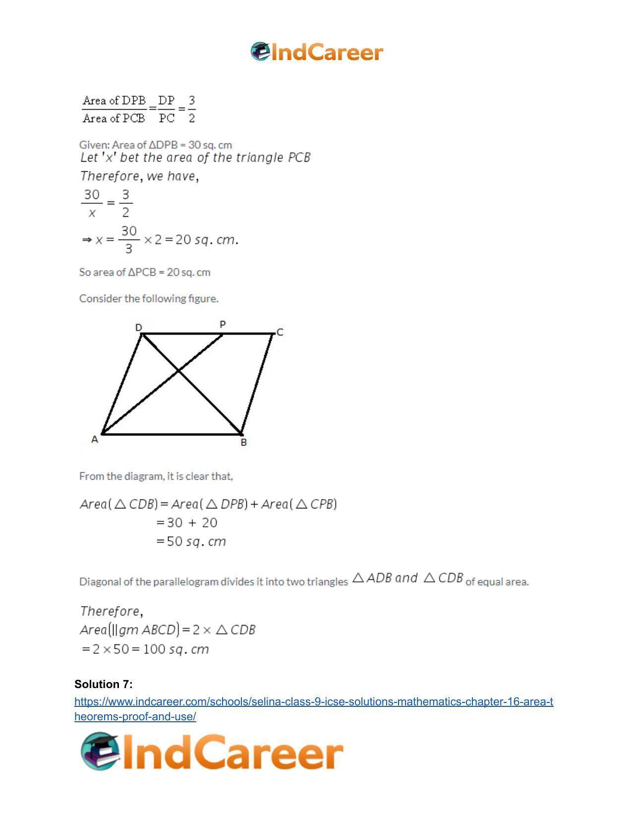 Selina Class 9 ICSE Solutions Mathematics : Chapter 16- Area Theorems [Proof and Use] - Page 24