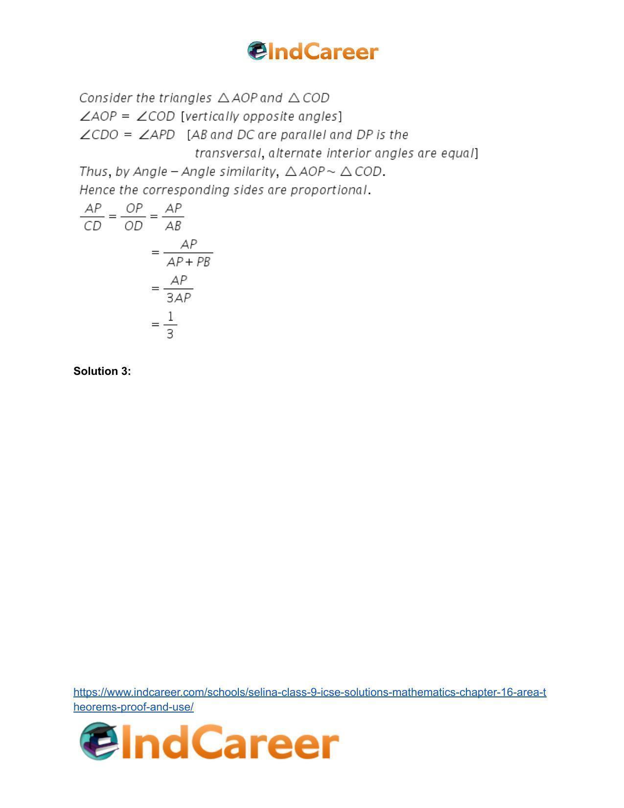 Selina Class 9 ICSE Solutions Mathematics : Chapter 16- Area Theorems [Proof and Use] - Page 29
