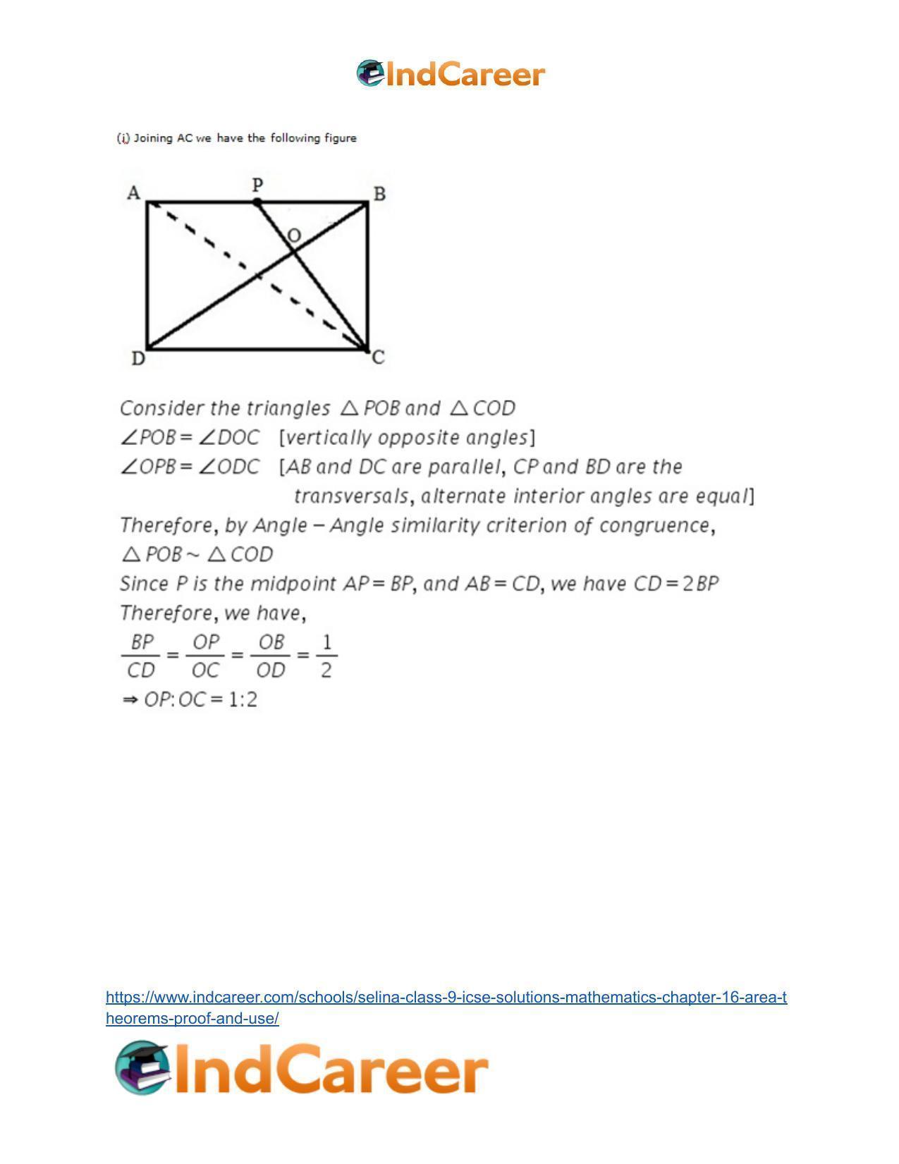 Selina Class 9 ICSE Solutions Mathematics : Chapter 16- Area Theorems [Proof and Use] - Page 31