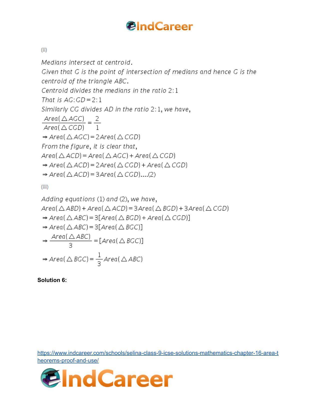 Selina Class 9 ICSE Solutions Mathematics : Chapter 16- Area Theorems [Proof and Use] - Page 35