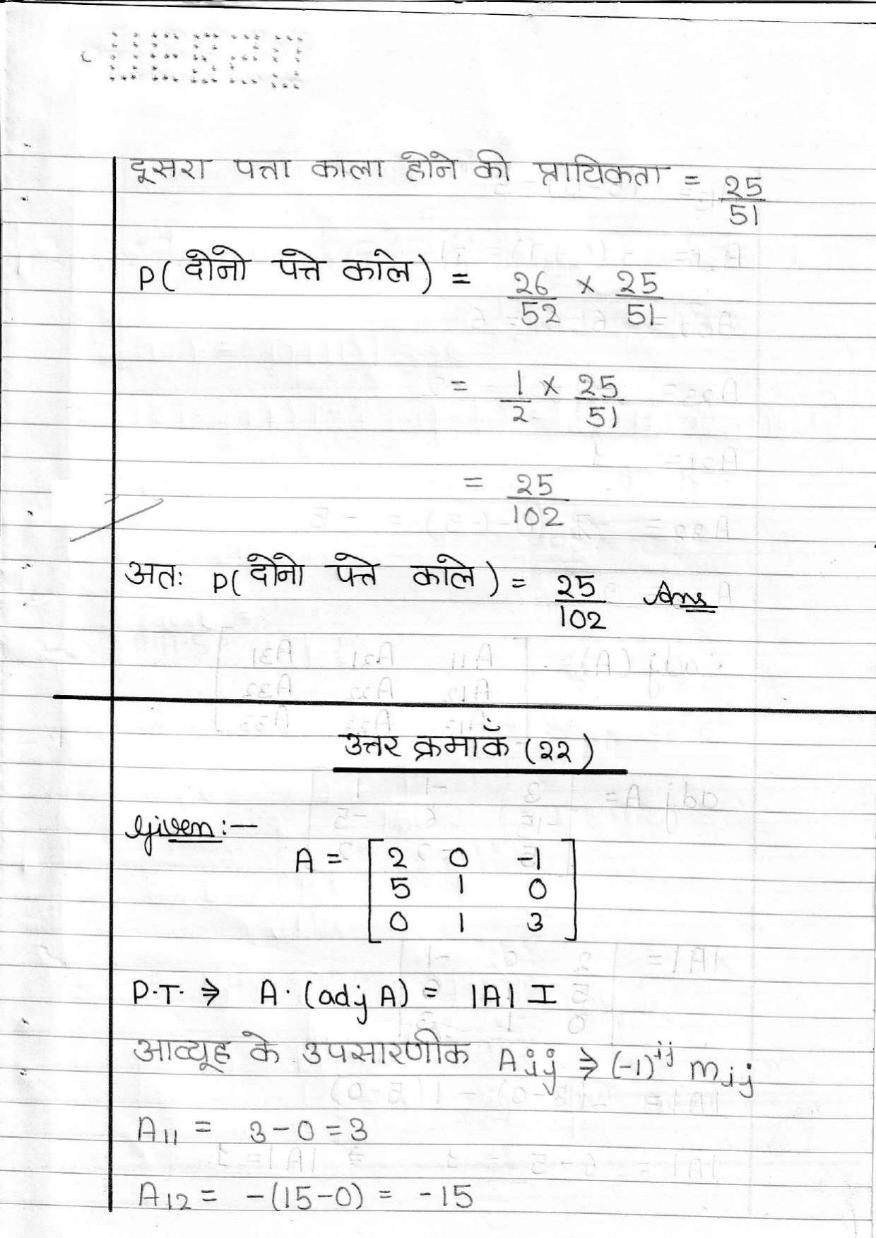UBSE Class 12 Maths 2020 Toppers Answer Sheet - Page 24
