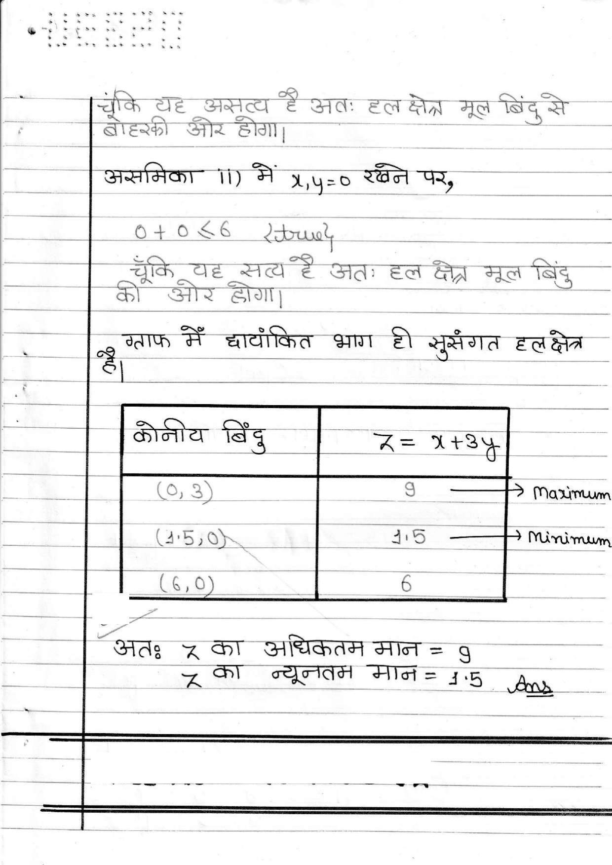 UBSE Class 12 Maths 2020 Toppers Answer Sheet - Page 41
