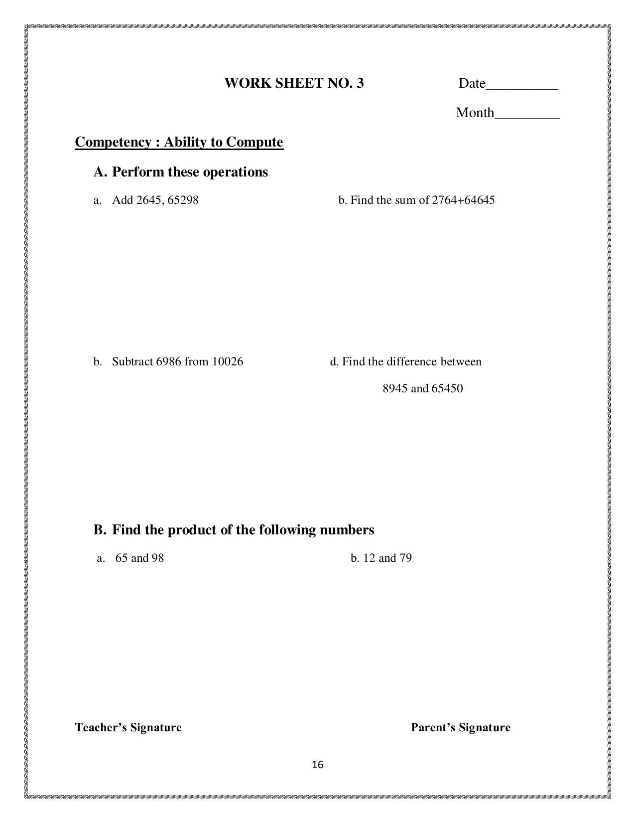 Worksheet for Class 4 Maths Trip to Bhopal Assignment 4 - Page 1