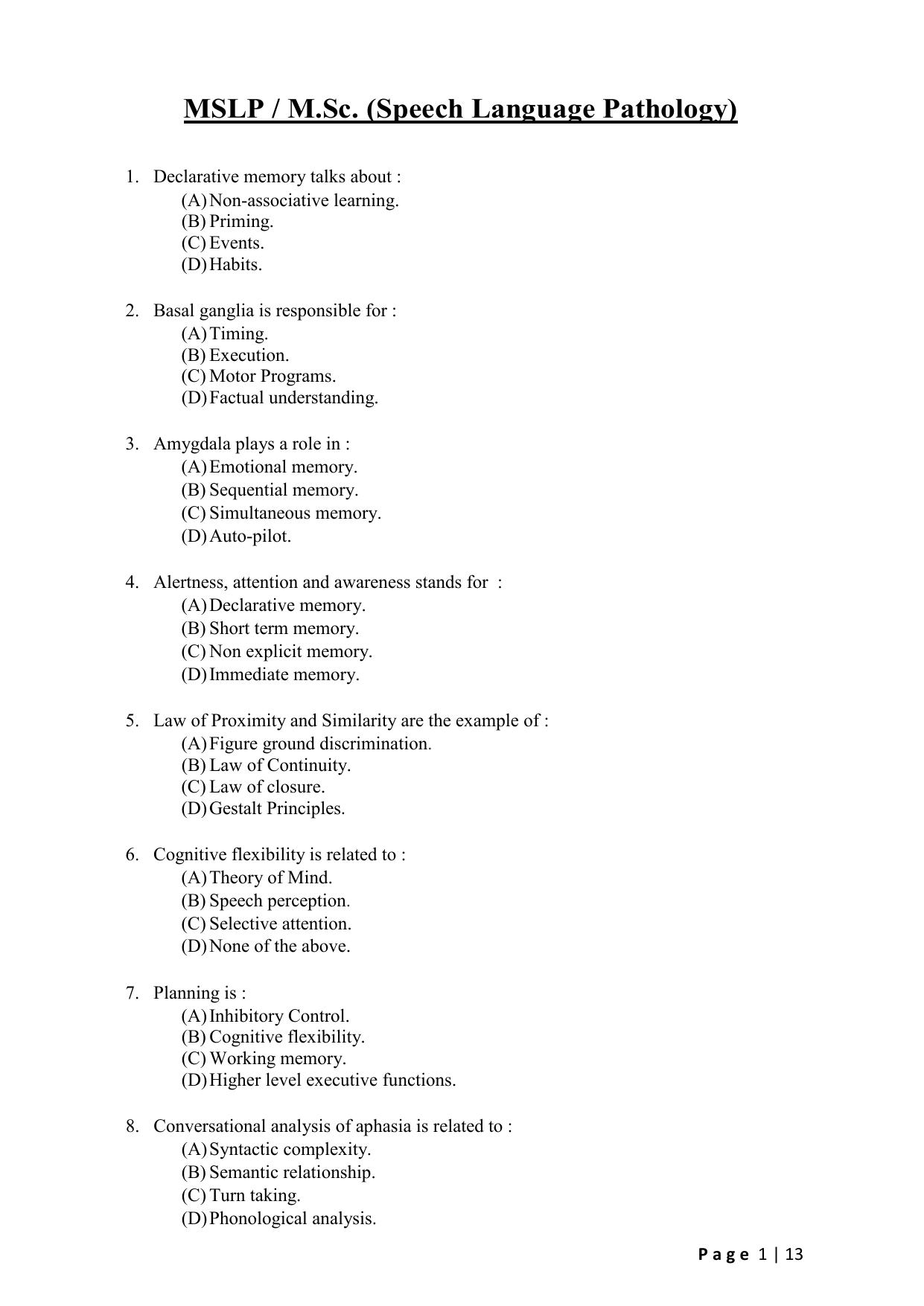 WB JEMAS (PG) MSLP 2024 Question Paper - Page 3