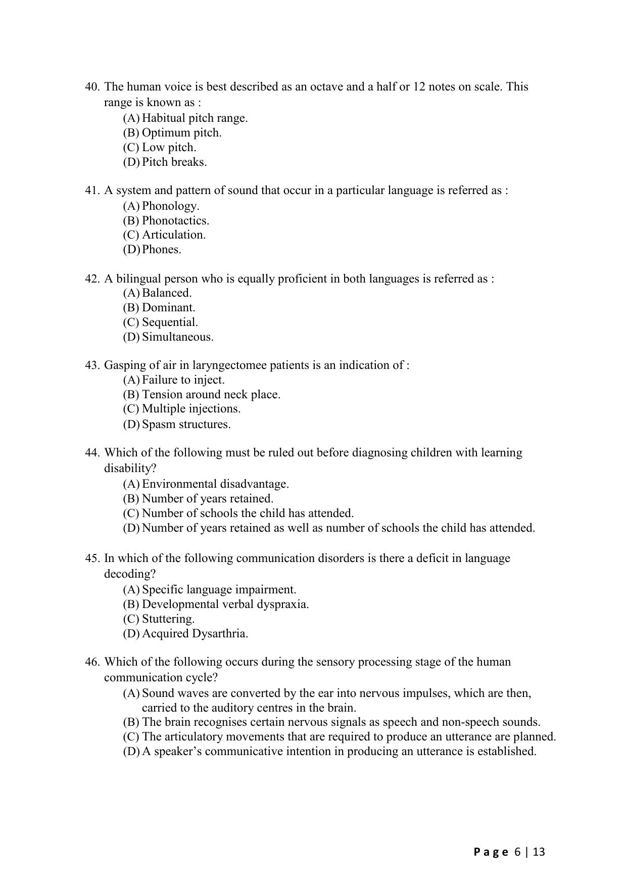 WB JEMAS (PG) MSLP 2024 Question Paper - Page 8