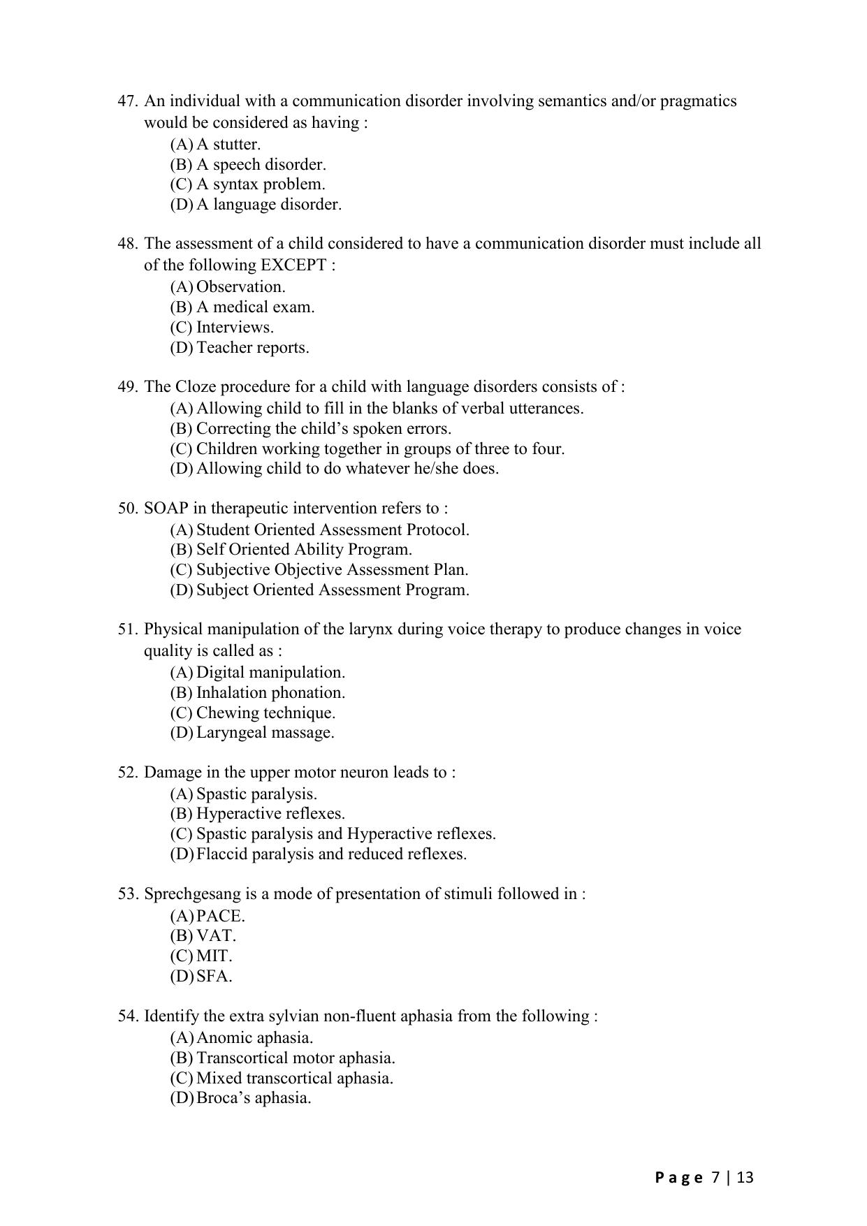 WB JEMAS (PG) MSLP 2024 Question Paper - Page 9