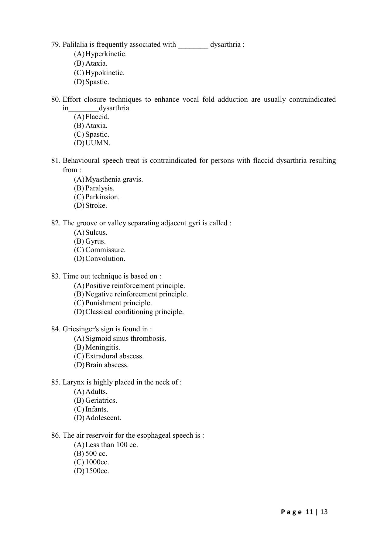 WB JEMAS (PG) MSLP 2024 Question Paper - Page 13