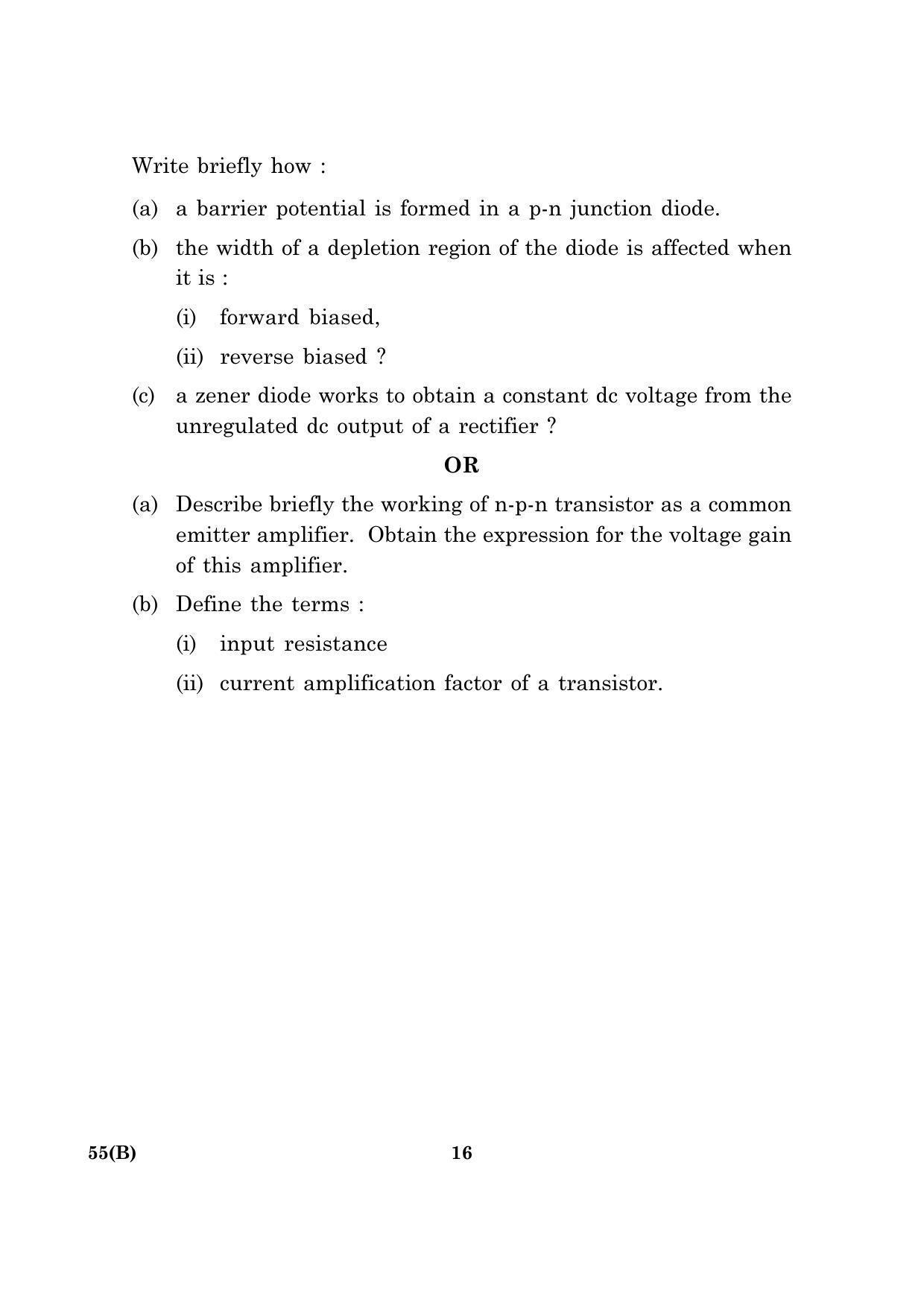 CBSE Class 12 055  Physics (Theory) (For Blind) B 2016 Question Paper - Page 16